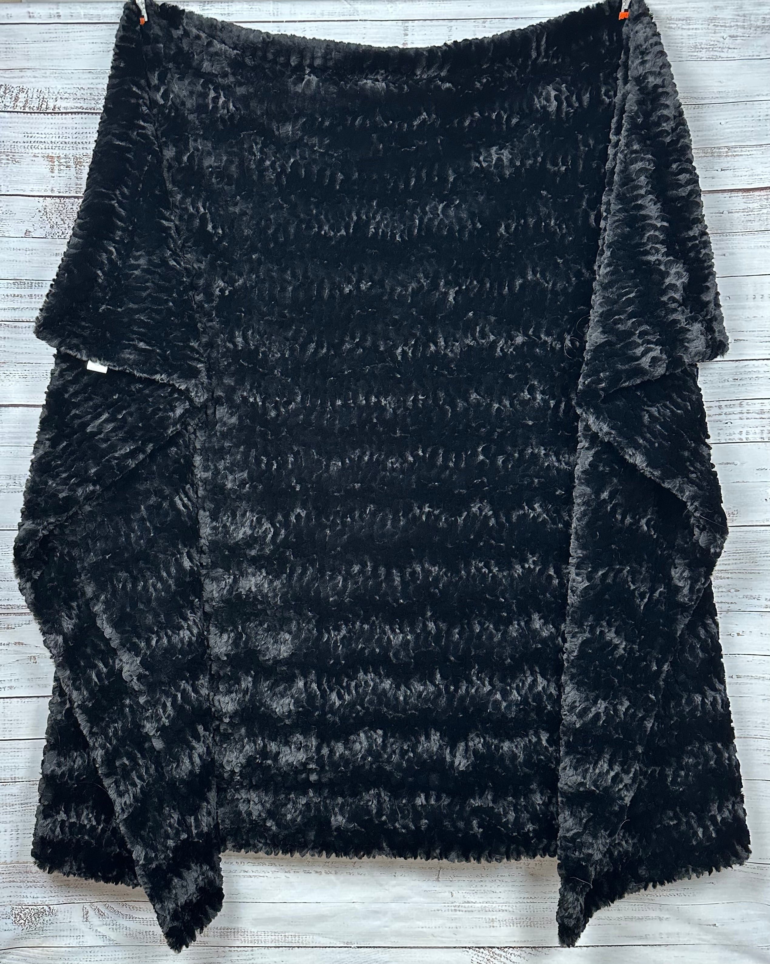 Premium Black Florence XL 57x85 Inch Double Luxe Extra Plush Minky Blanket - Ultra Soft 30mm Thick Fleece Throw for Bed, Couch & Cozy Home Decor