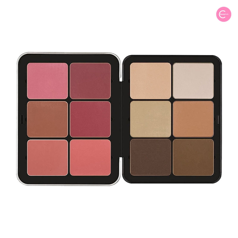 CARLA SECRET 12 Color Blush & Concealer Palette - Creamy Contour, Highlight & Conceal Makeup Kit for All Skin Tones - Perfect for Professional Makeup Artists & Everyday Beauty Looks