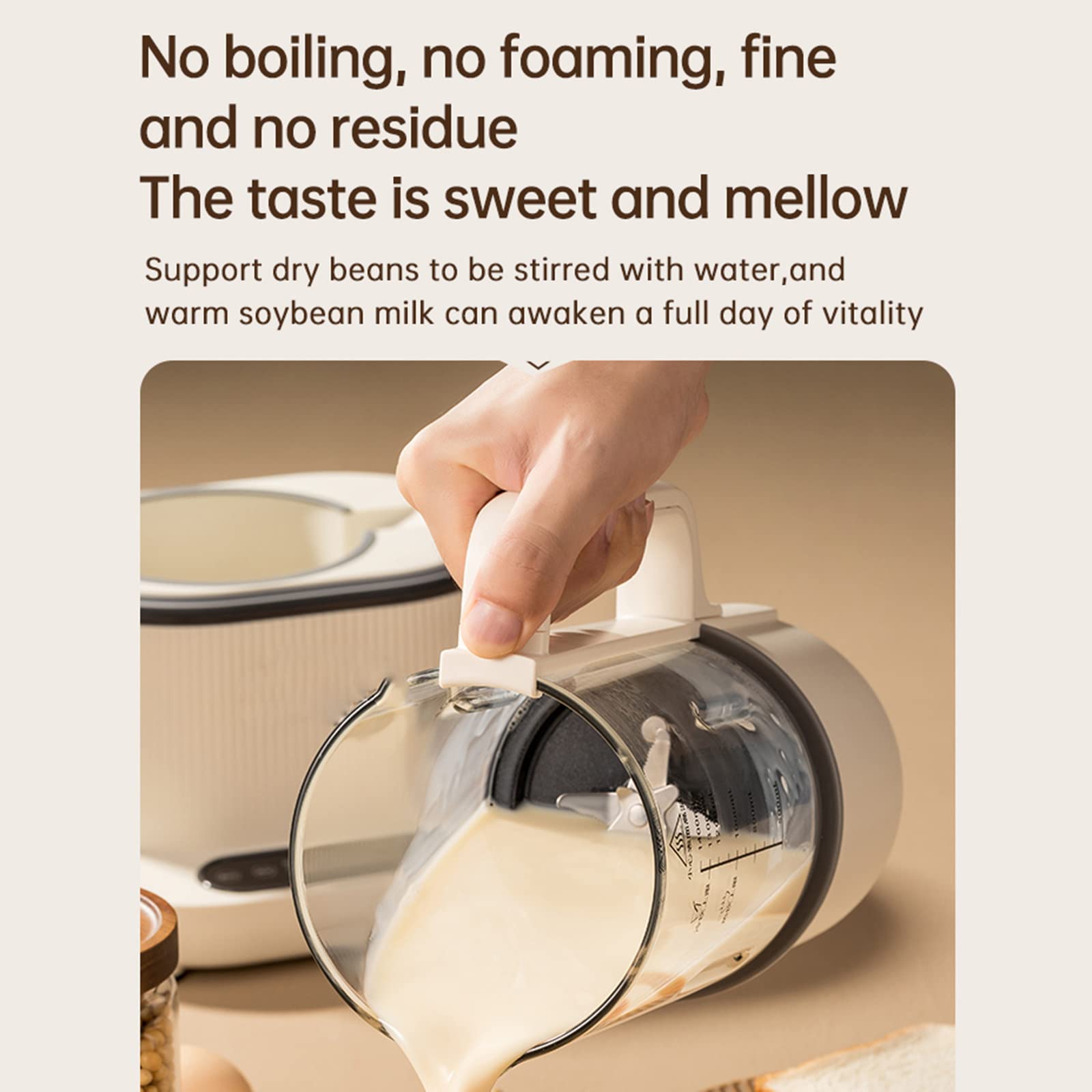 **Multifunctional Soy Milk Maker - Electric Heating Food Processor for Homemade Soy Milk, Soup & Baby Food | Perfect for Healthy Breakfast & Family Cooking**