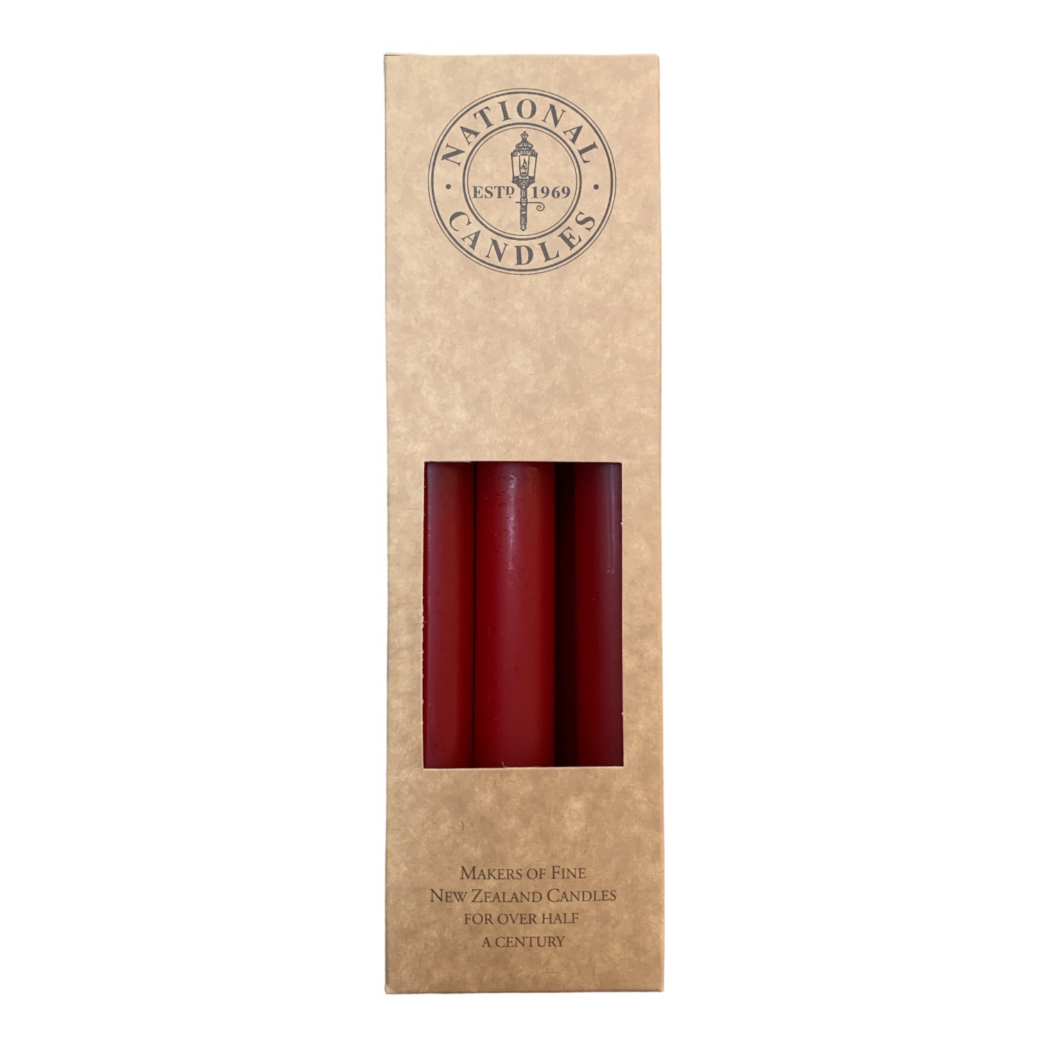 Premium Red Boxed Candles Set of 6 - 9.5 Inch (240mm) Long-Lasting Scented Candles for Home Decor, Romantic Dinners & Relaxation