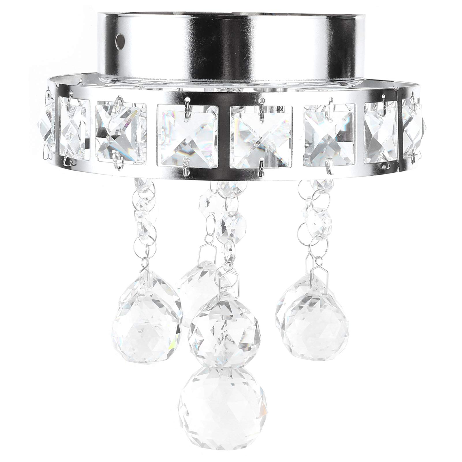 Yencoly G4 Crystal Ceiling Light Fixture - Elegant Dining Room Chandelier with Lamp Holder for Home Decoration, Perfect for Living Room, Kitchen, Corridor & Indoor Spaces (Dimmable, Warm White Lighting) - Create Cozy Ambiance for Family Dinners & Entertaining Guests