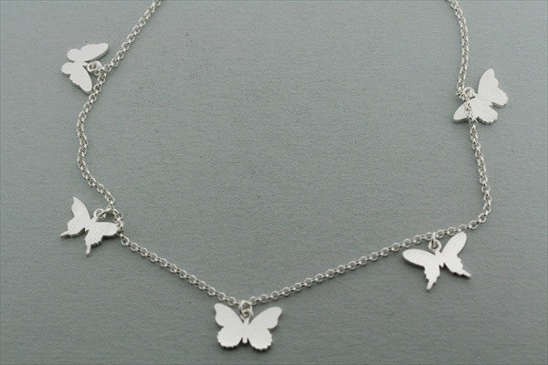 5 Pack Butterfly Necklace Set for Women - Elegant Layering Pendant Jewelry for Daily Wear, Gift Giving & Special Occasions