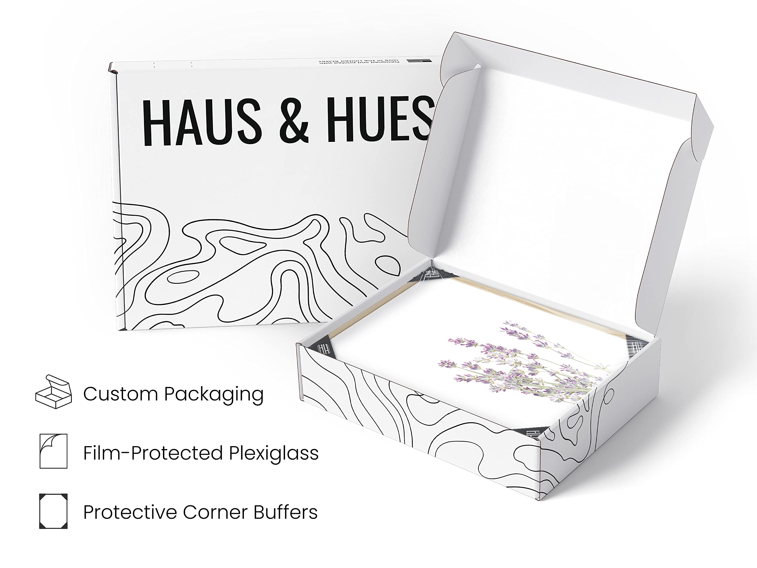 HAUS AND HUES Set of 6 Floral & Botanical Prints - Wildflower Wall Art, Plant Posters for Home Decor (11x14, Beige Frame) | Perfect for Living Room, Bedroom, Nursery & Office Wall Decor