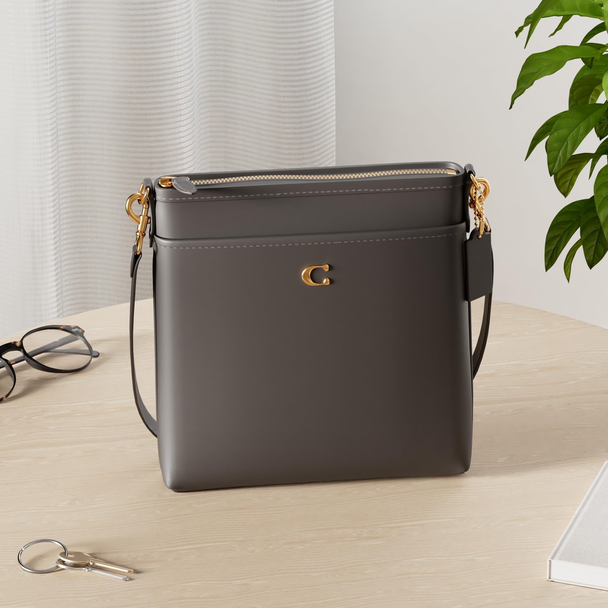 Coach Crossgrain Leather Kitt Messenger Bag for Women - Stylish Shoulder Bag for Work, Travel & Everyday Use | Durable Leather Crossbody Purse with Adjustable Strap
