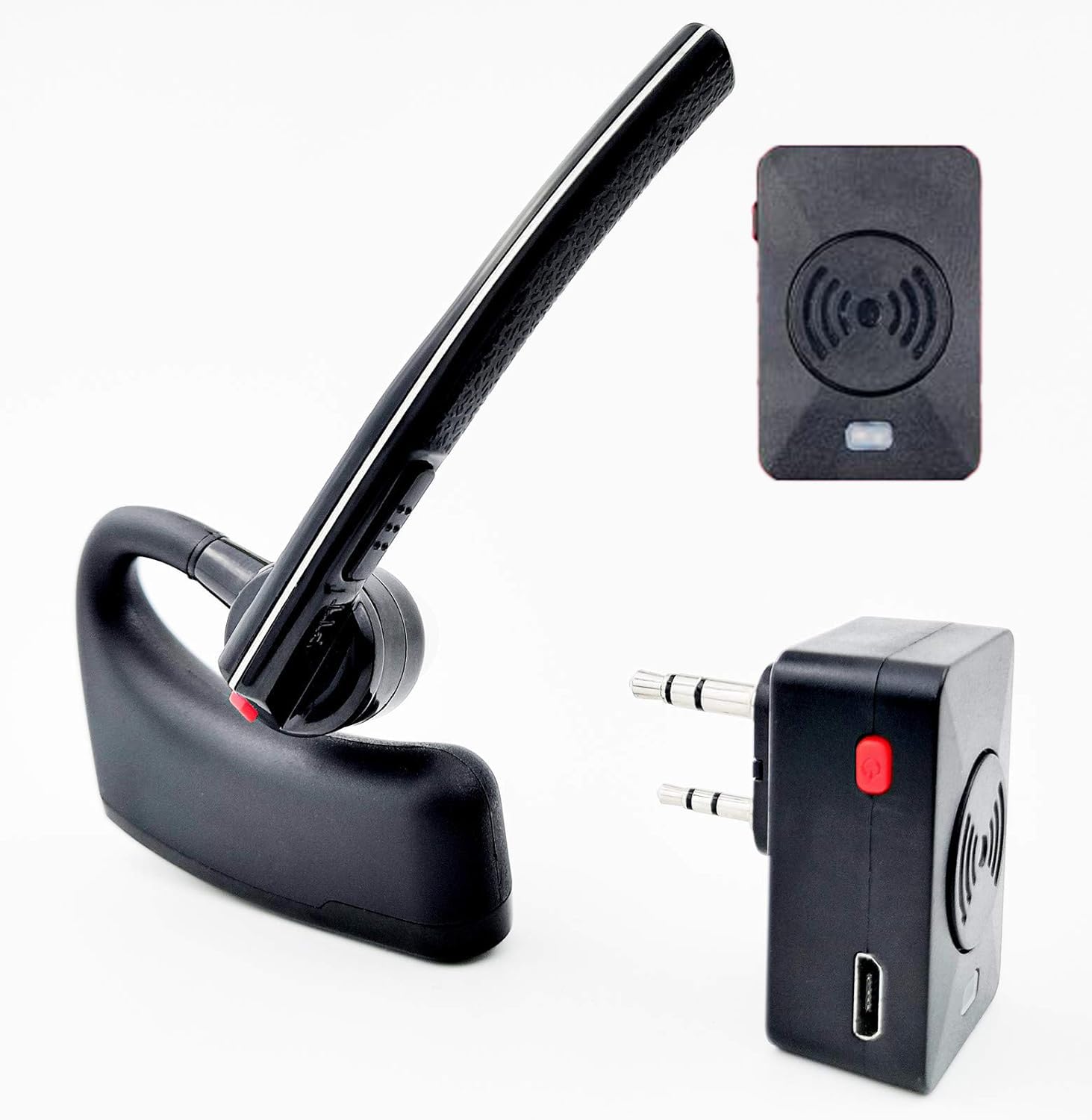 Radtel Bluetooth Walkie Talkie Headset with Noise Cancelling Mic - Compatible with RT-470X, BaoFeng, Kenwood, Quansheng Radios, UV-K5, UV-5R & More - Ideal for Security, Construction, and Outdoor Adventures