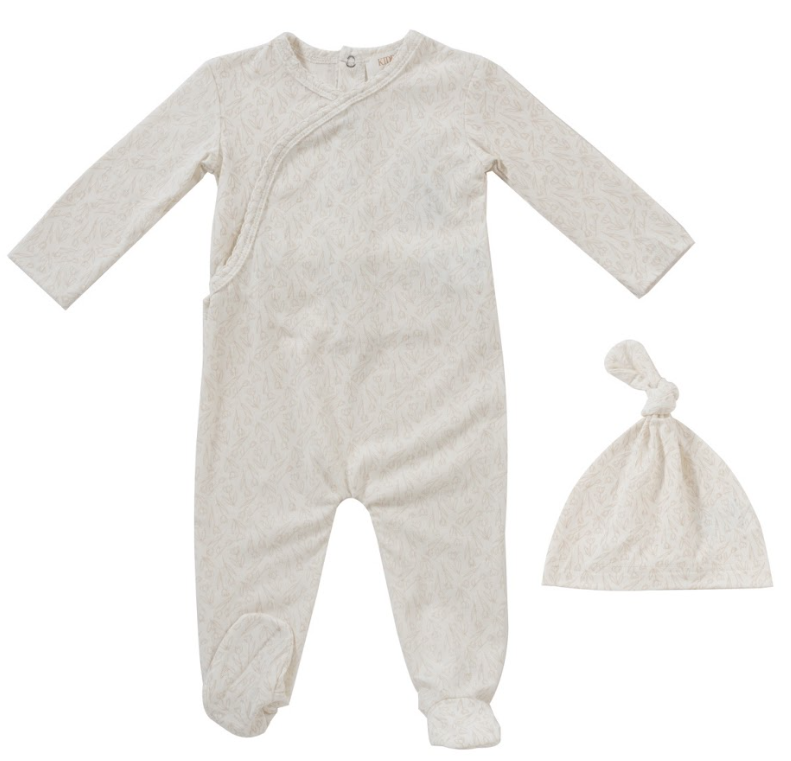 KIPP TULIP Stretchie Baby Hat with Bow - Newborn to 6 Months - Soft Cotton Headband for Girls - Perfect for Photography, Holidays & Special Occasions
