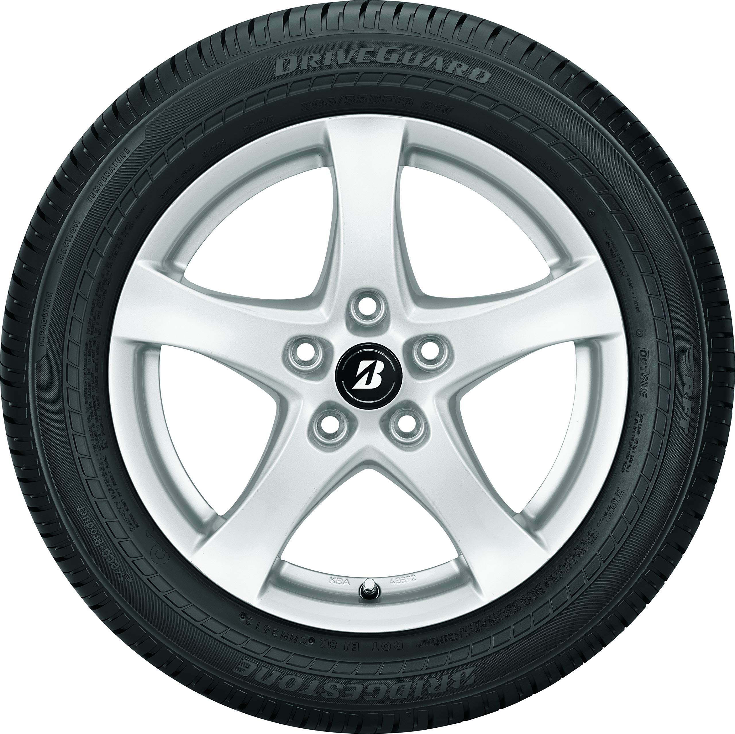 Bridgestone Driveguard All-Season Radial Tire 235/50R18 97W - Run-Flat Technology, All-Weather Traction, Comfort Ride for Sedans & Coupes - Perfect for Daily Commute, Highway Driving & Road Trips