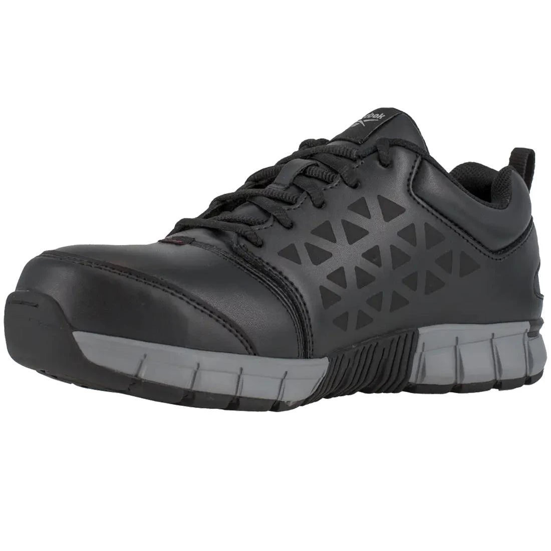 Sublite Cushion Alloy Toe Athletic Work Shoes for Men - Lightweight Safety Shoes with Steel Toe Protection, Slip Resistant & Comfortable for Construction, Warehouse, Outdoor Work - Black CD