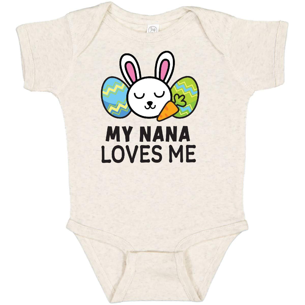 My Nana Loves Me Bunny Easter Baby Bodysuit for Easter Gifting
