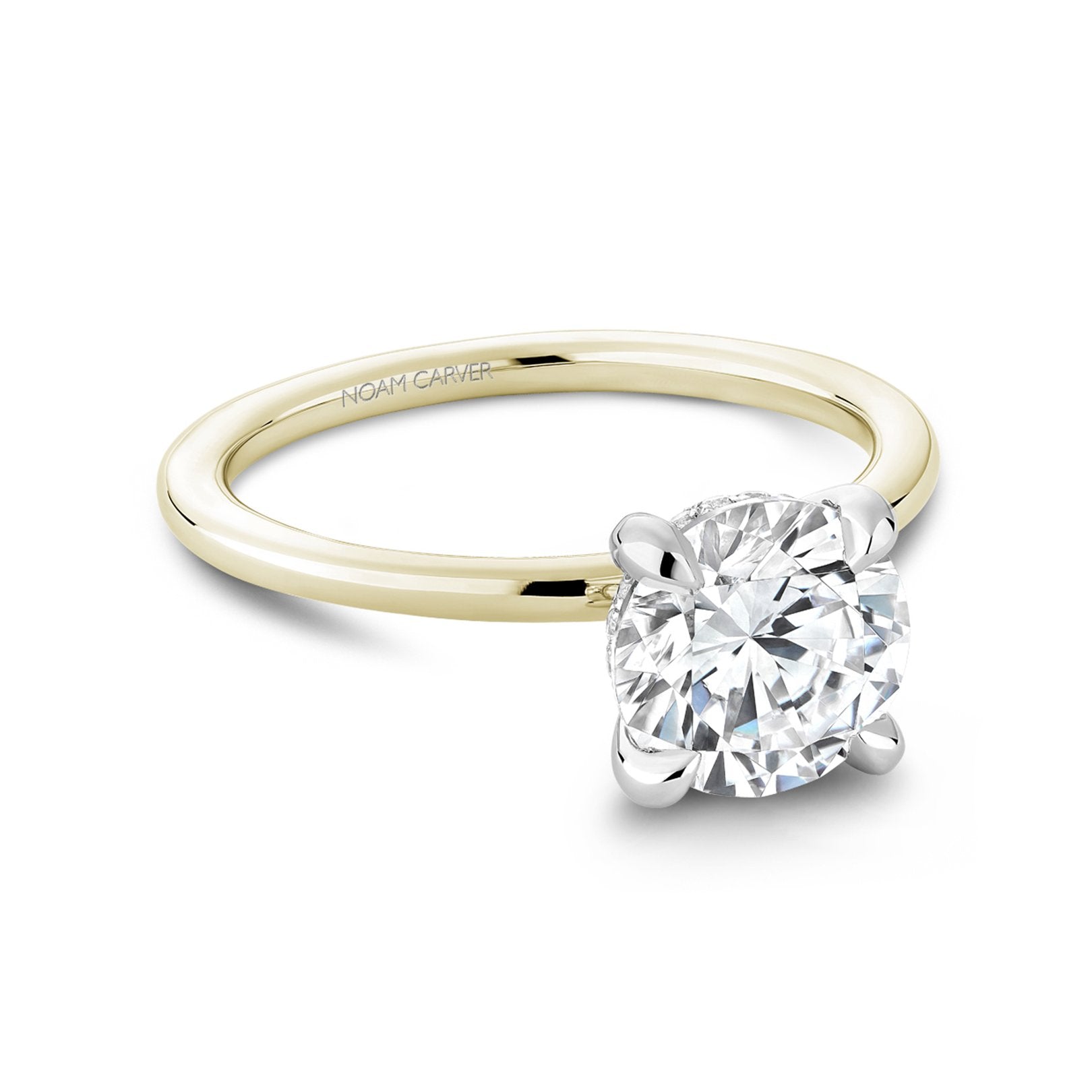 0.05 Carat Diamond Hidden Halo Engagement Ring - 14K White Gold Wedding Band for Women, Proposal Gift, Anniversary Jewelry - Perfect for Romantic Proposals & Special Occasions