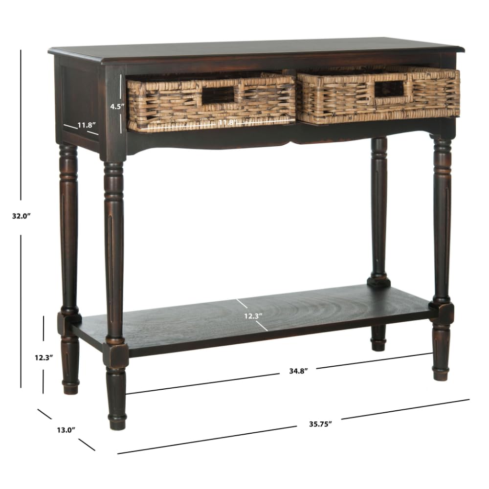 SAFAVIEH American Homes Collection Corbin Brown Console Table - Entryway, Living Room & Hallway Furniture for Home Decor