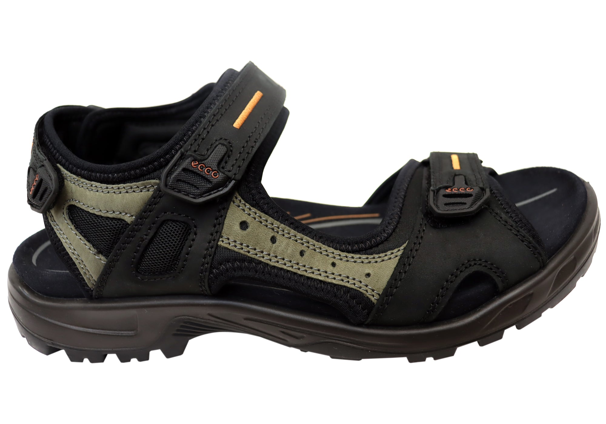 ECCO Men's Offroad Comfortable Leather Adjustable Sandals - Lightweight Hiking & Outdoor Walking Shoes for Summer Travel & Beach