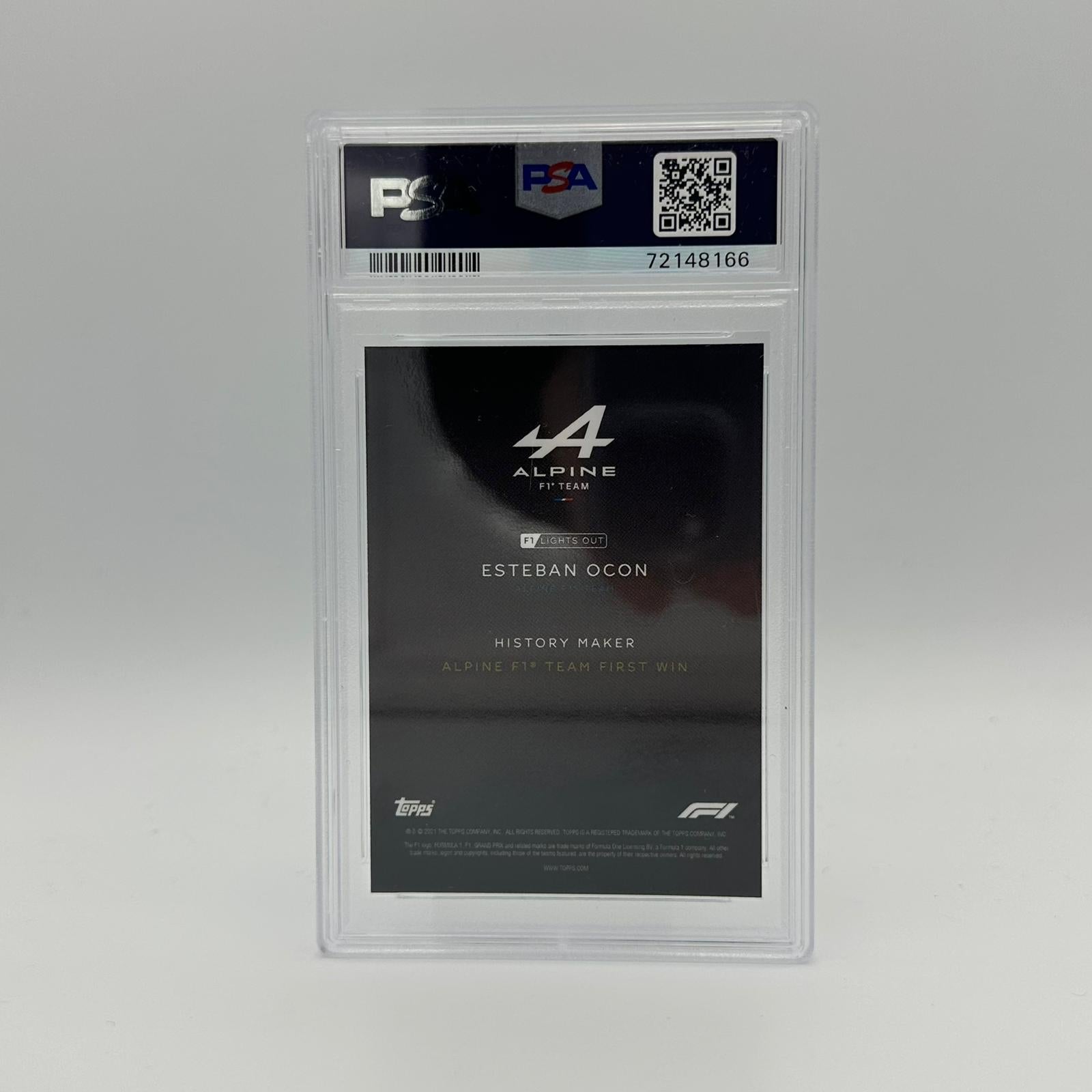 PSA 9 Graded Esteban Ocon 42/99 History Maker Autographed Racing Card - Perfect for F1 Collectors & Motorsport Memorabilia Displays