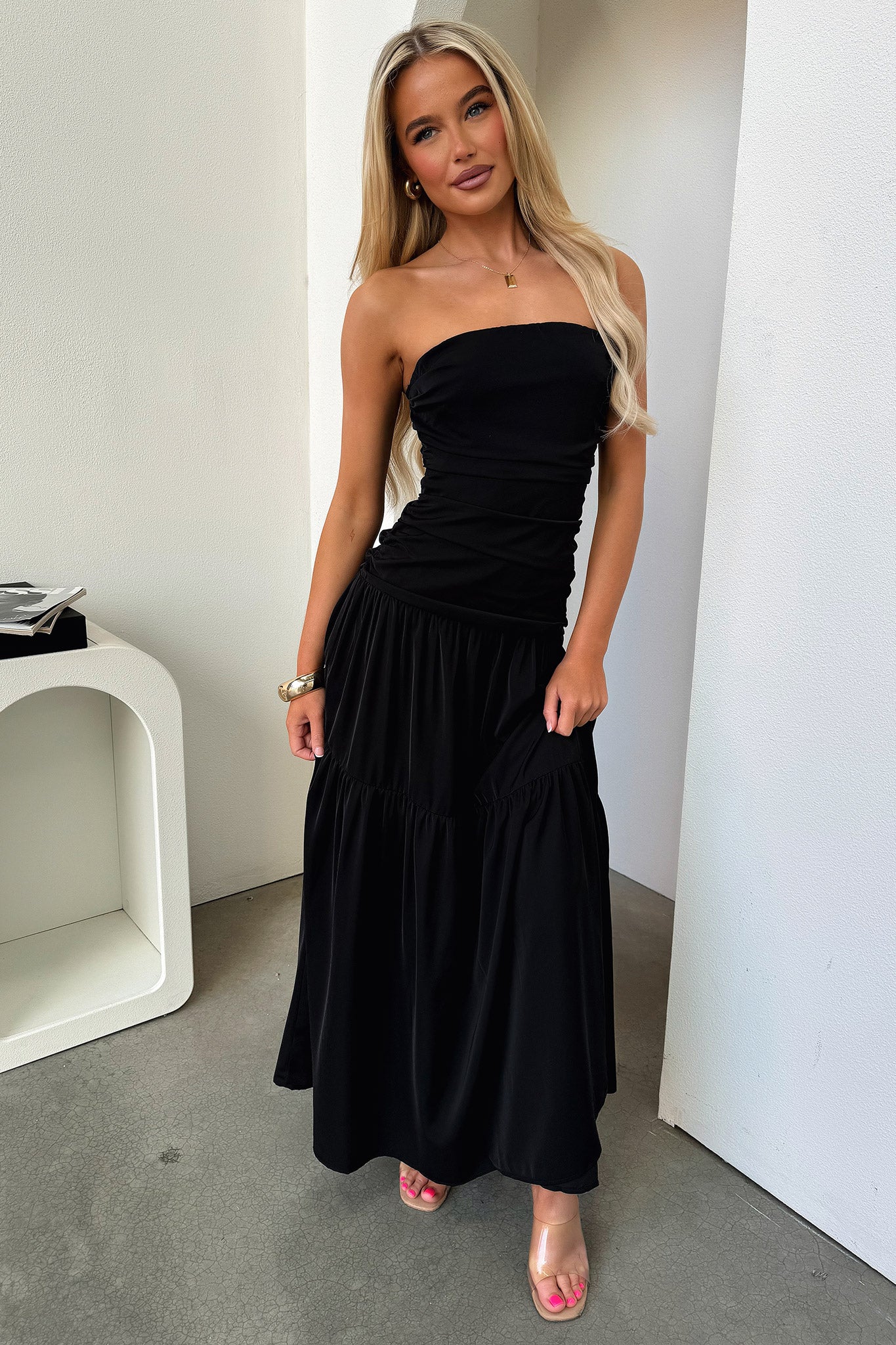 Charlotte Maxi Dress for Women - Elegant Black Long Summer Dress | Perfect for Beach, Party & Casual Wear