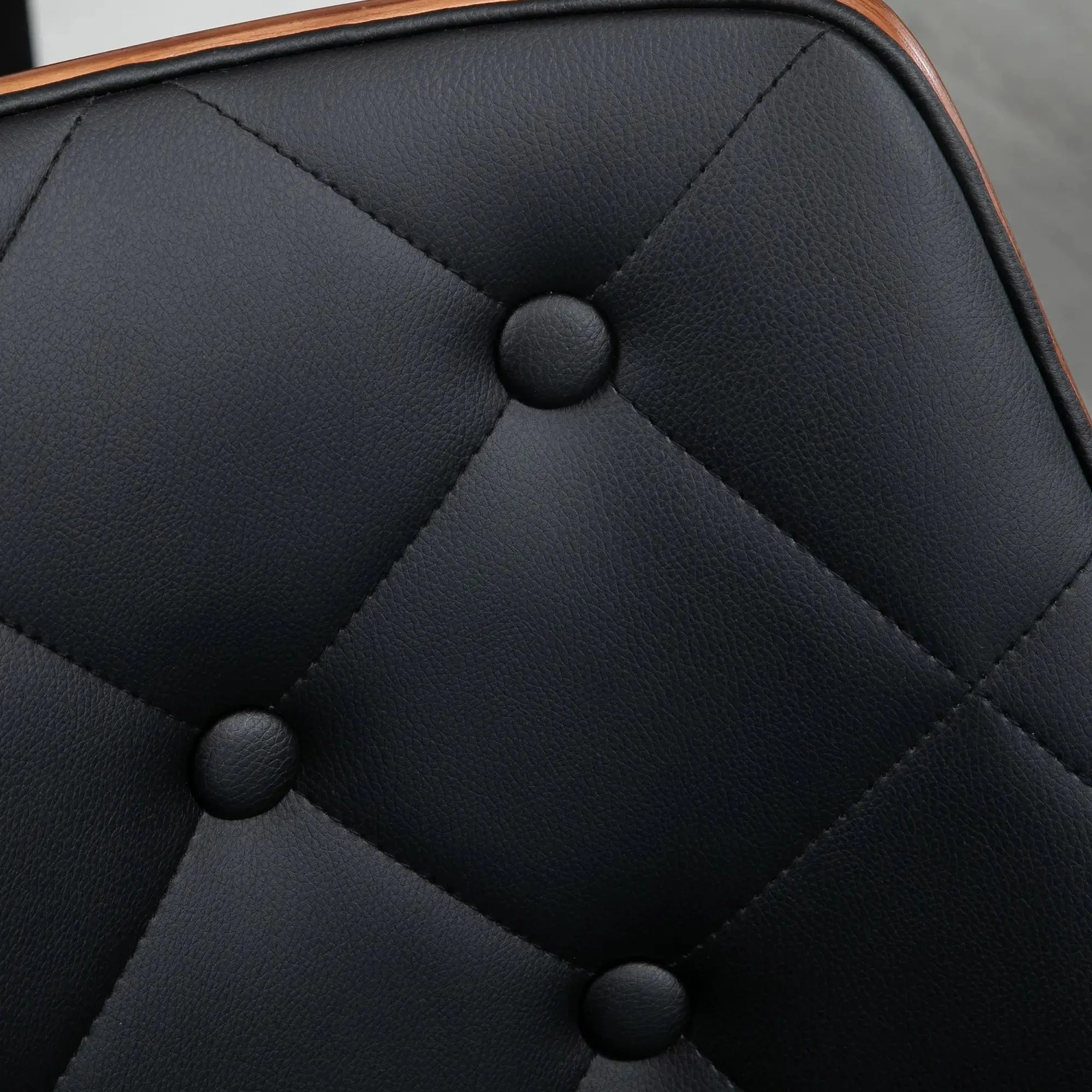 Premium Tufted Faux Leather Dining Chairs Set of 2 - Modern Kitchen & Dining Room Furniture - Available in Black & Brown for Home, Restaurant & Office Decor