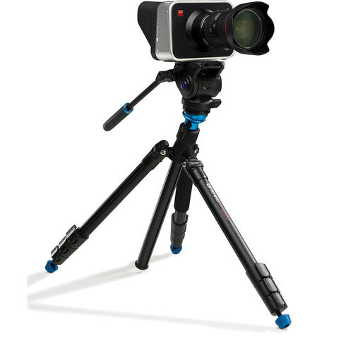 Benro Aero 4 Video Travel Tripod Kit - Lightweight Aluminum Tripod with Fluid Head for DSLR Cameras, Perfect for Travel Vlogging & Outdoor Photography