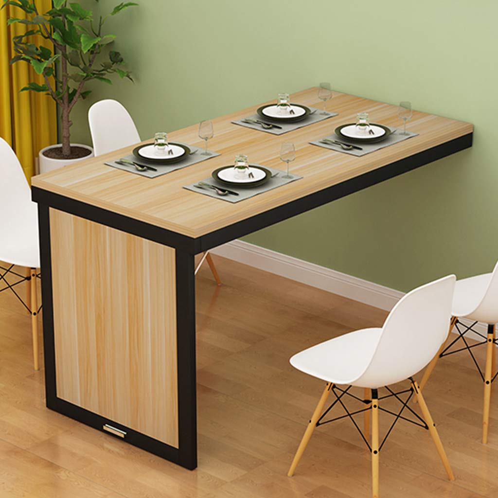 Space Saving Wall Mounted Folding Desk - Foldable Kitchen Dining Table, Home Office Computer Desk, Invisible Wall Workbench for Small Apartments & Tiny Homes | Perfect for Meal Prep, Remote Work & Study Areas