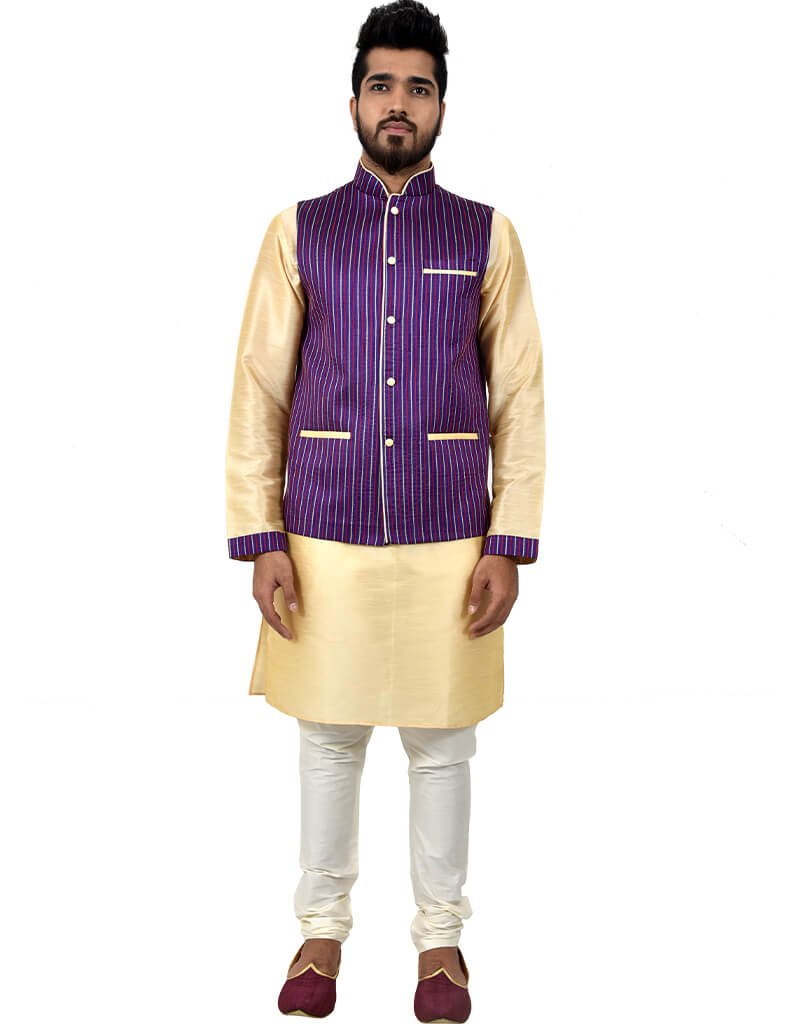 Elegant Cream Kurta with Art Silk Chudidaar - Traditional Indian Ethnic Wear for Women - Perfect for Festivals, Weddings & Special Occasions