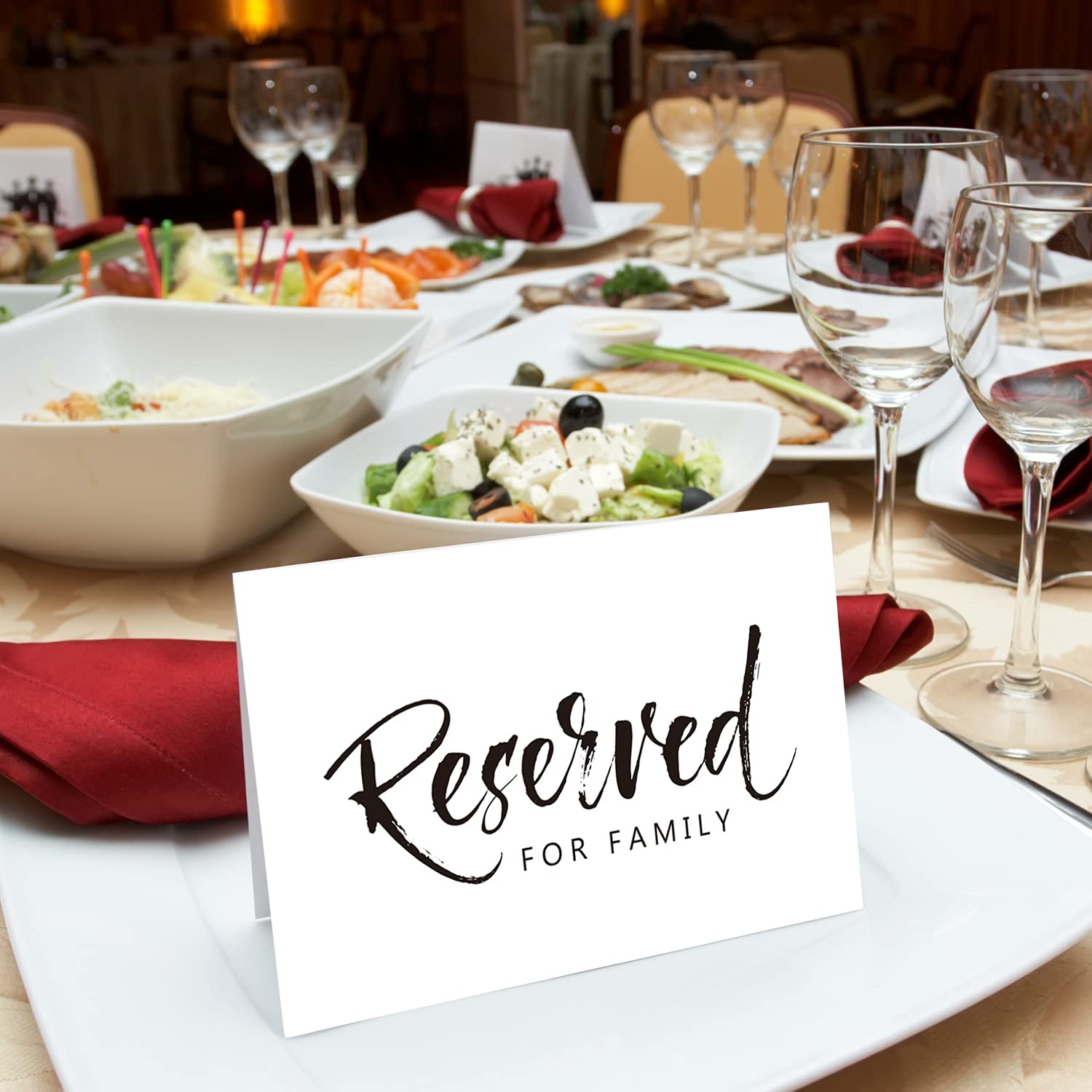 10 Pack Reserved Table Signs for Weddings, Parties & Events - 4x6 Inch Elegant Reserved Chair Signs for Wedding Receptions, Restaurants & Celebrations - Perfect for Seating Arrangements & VIP Tables