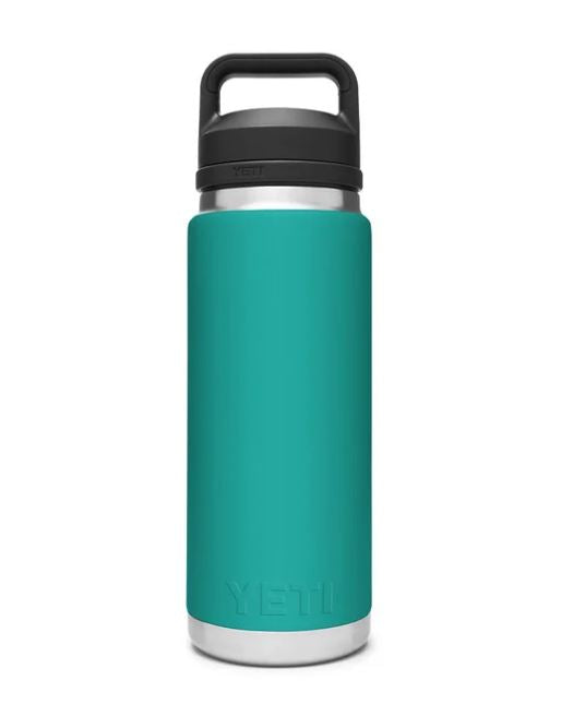 Yeti Rambler 26 Oz Insulated Stainless Steel Water Bottle - Aquifer Blue | Leakproof, BPA-Free, Keeps Drinks Cold for 24 Hours | Perfect for Hiking, Gym & Outdoor Adventures