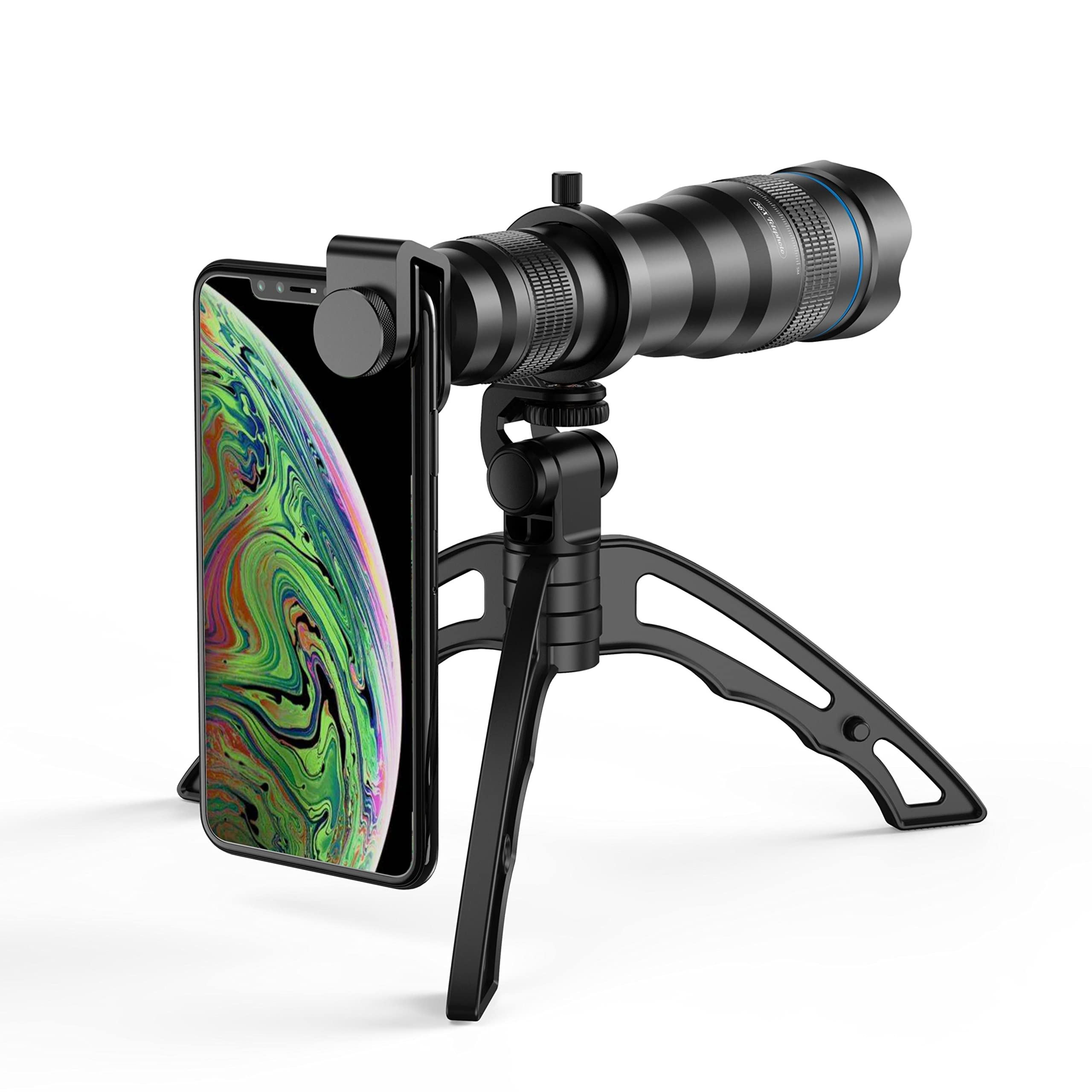 ACEYD 60x Zoom Monocular Telescope - High Power Metal Telephoto Lens for Smartphone, Camping, Travel & Outdoor Adventures (Includes Tripod & 36x Magnification)