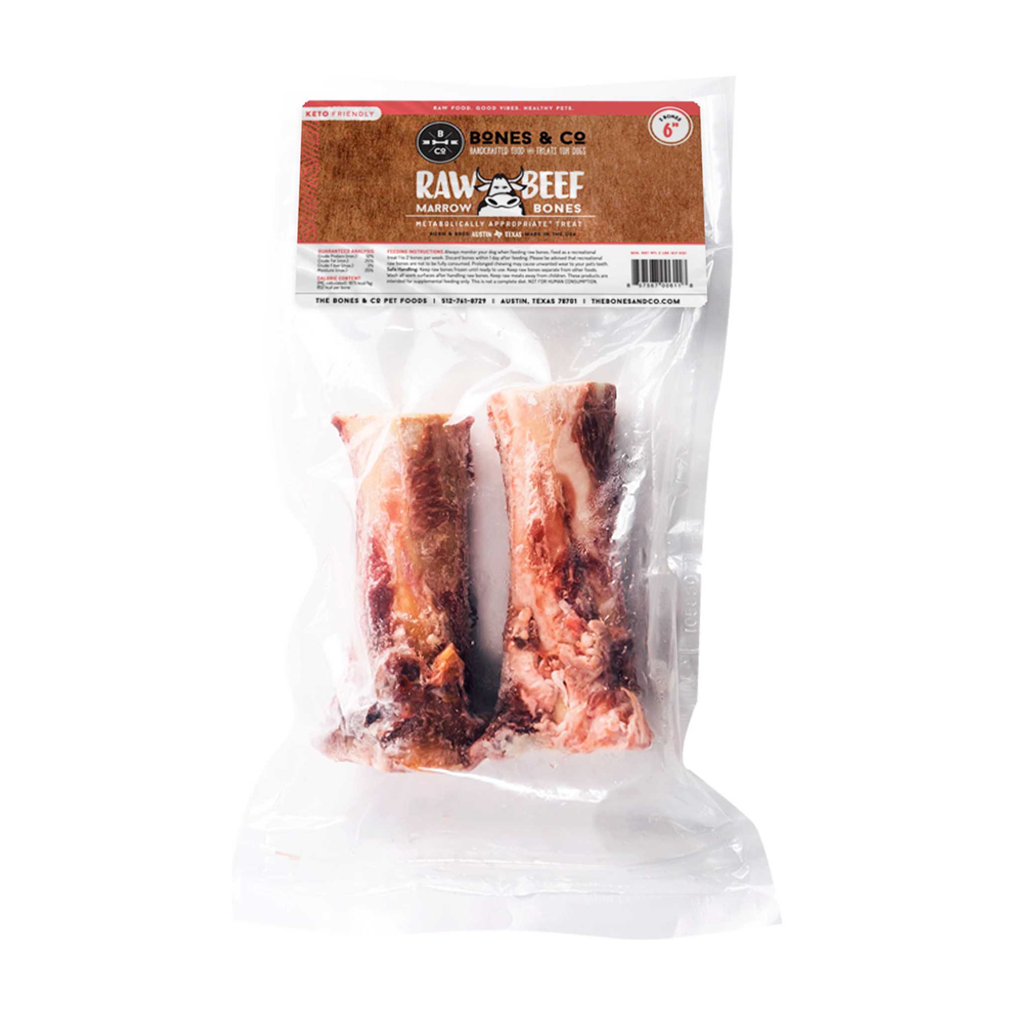 Bones & Co Raw Marrow Bones for Dogs - Natural Dog Chews, Dental Health, and Joint Support - Perfect for Training, Teething, and Long-Lasting Entertainment
