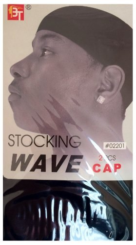 Beauty Town Black Wave Caps for Women - Hair Styling & Protection - Perfect for Sleeping, Swimming, and Gym Workouts