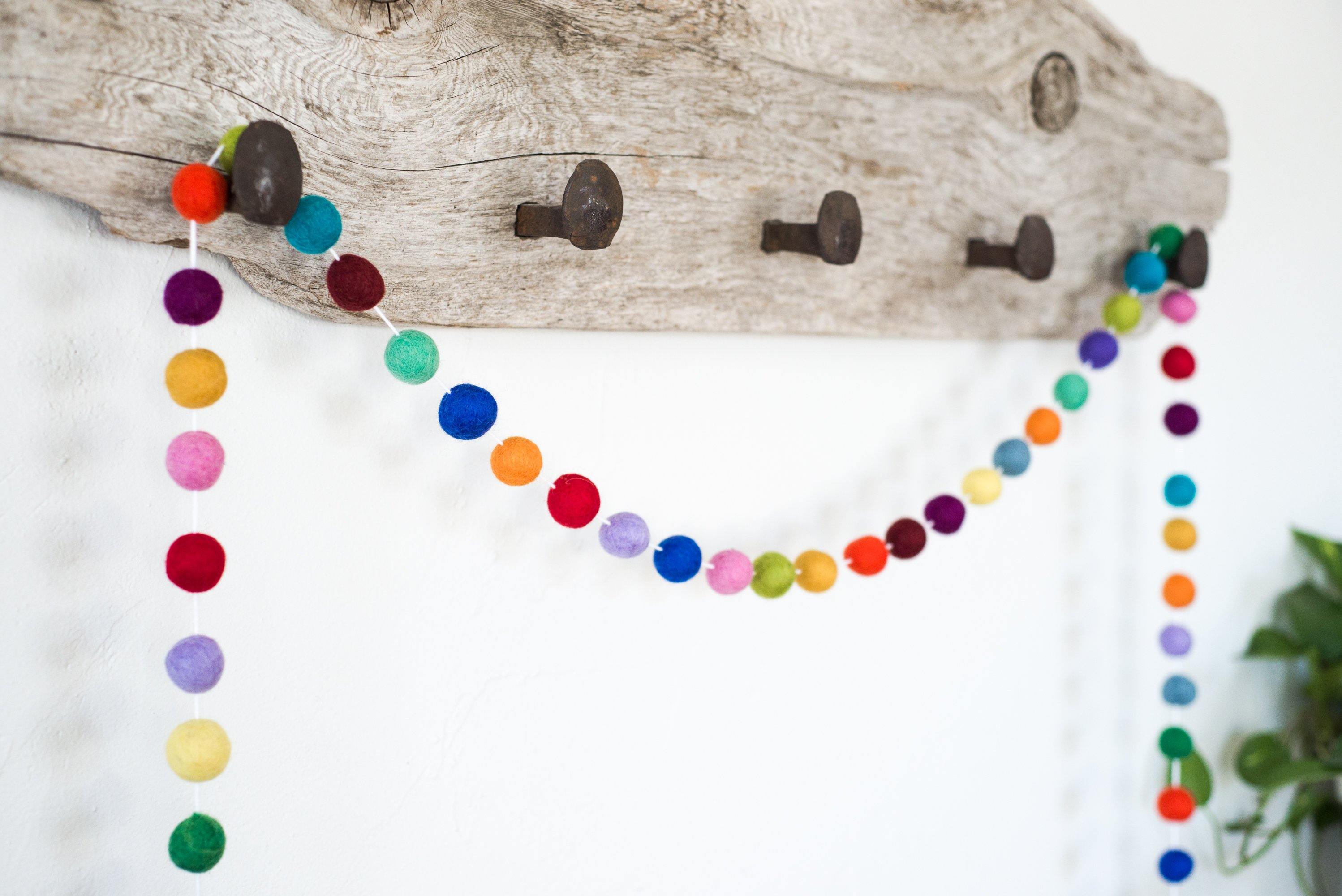 Vibrant Rainbow Garland Decor - Colorful Party Streamers for Birthday, Baby Shower & Room Decoration | Perfect for Wall, Ceiling & Photo Backdrop