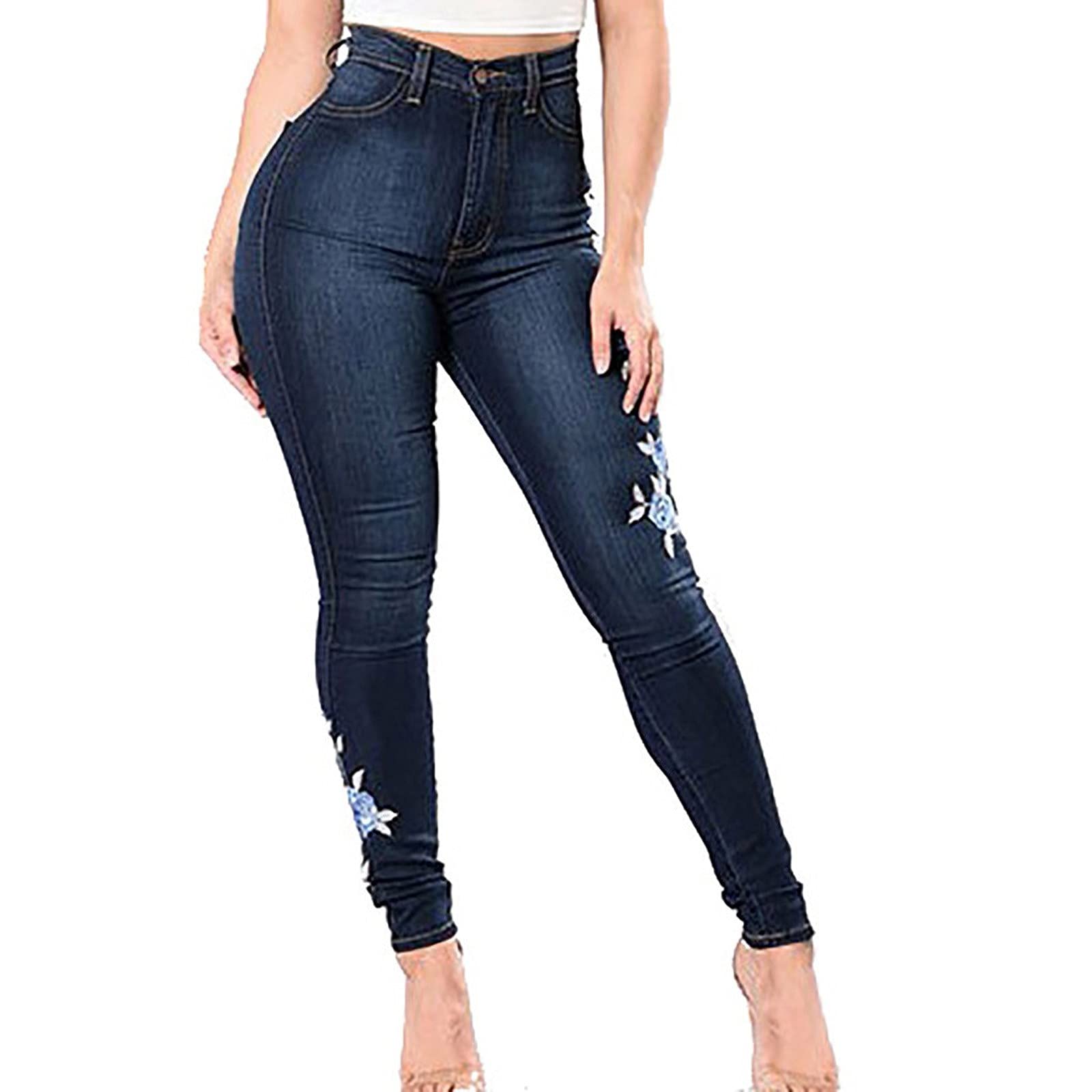 Women's High Waisted Skinny Jeans - Stretch Denim Pencil Pants with Button Fly & Butt Lifting Design | Perfect for Casual Wear, Office Outfits & Night Out