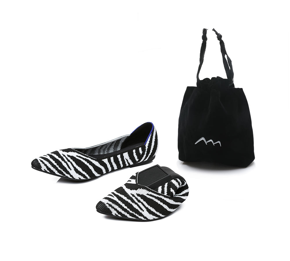 TARRAMARRA® Women's Foldable Pointed Toe Ballet Flats - Comfortable Slip-On Shoes for Work, Travel & Casual Wear | Tania Collection