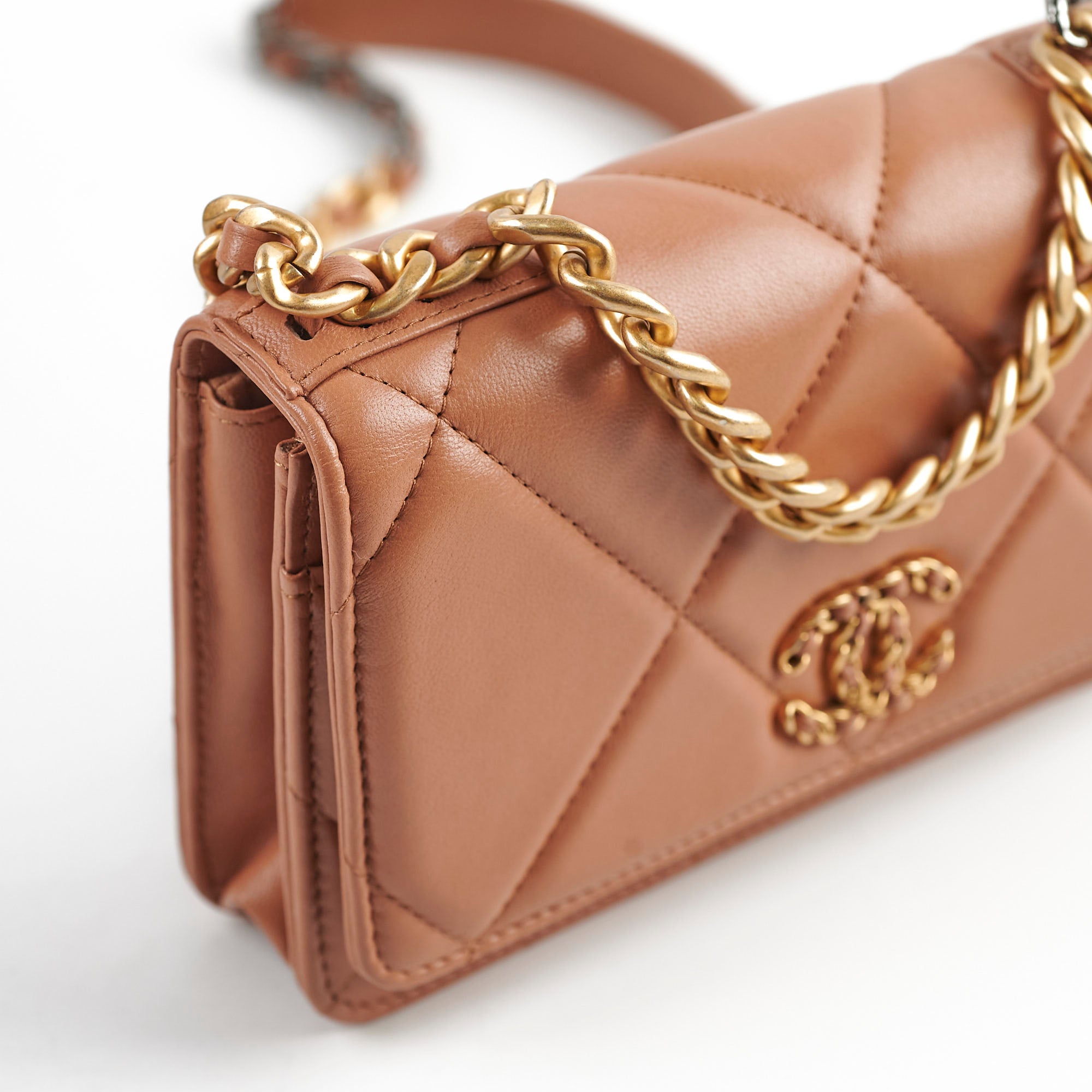Chanel 19 Wallet On Chain WOC Bag in Caramel - Luxury Crossbody Bag for Women, Perfect for Parties, Date Nights & Everyday Use