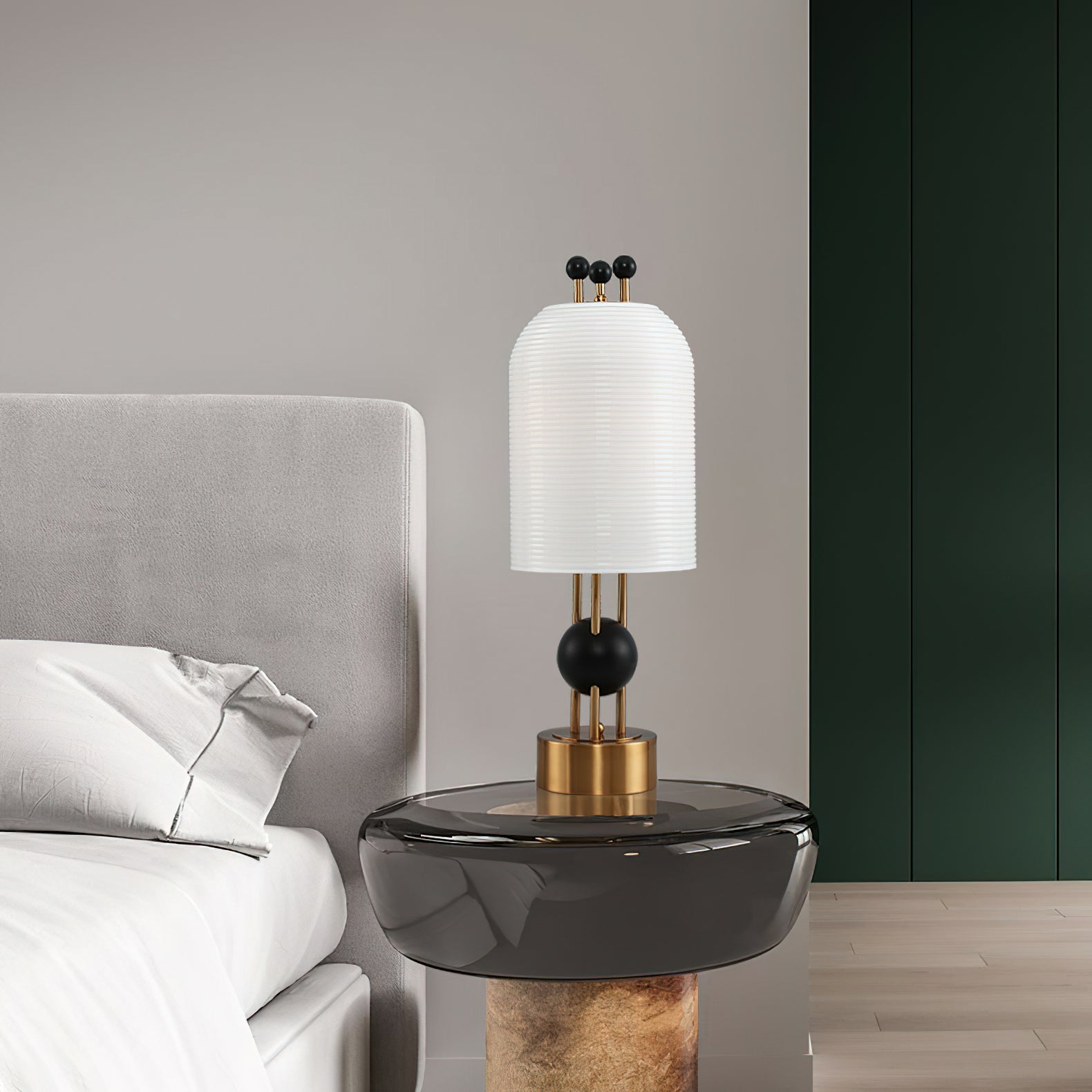 Bertha Table Lamp - Modern LED Desk Light with Adjustable Brightness, Perfect for Home Office, Bedroom, and Reading Nook