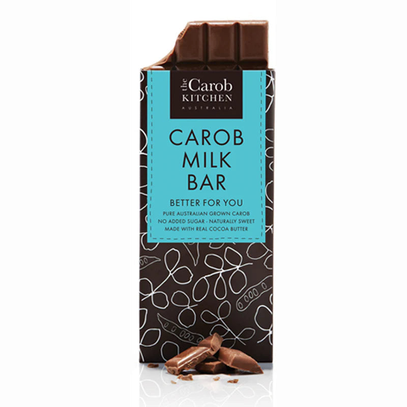 Organic Carob Milk Chocolate Bar - Vegan, Gluten-Free, Dairy-Free Healthy Snack - Perfect for Baking, Desserts & Healthy Treats