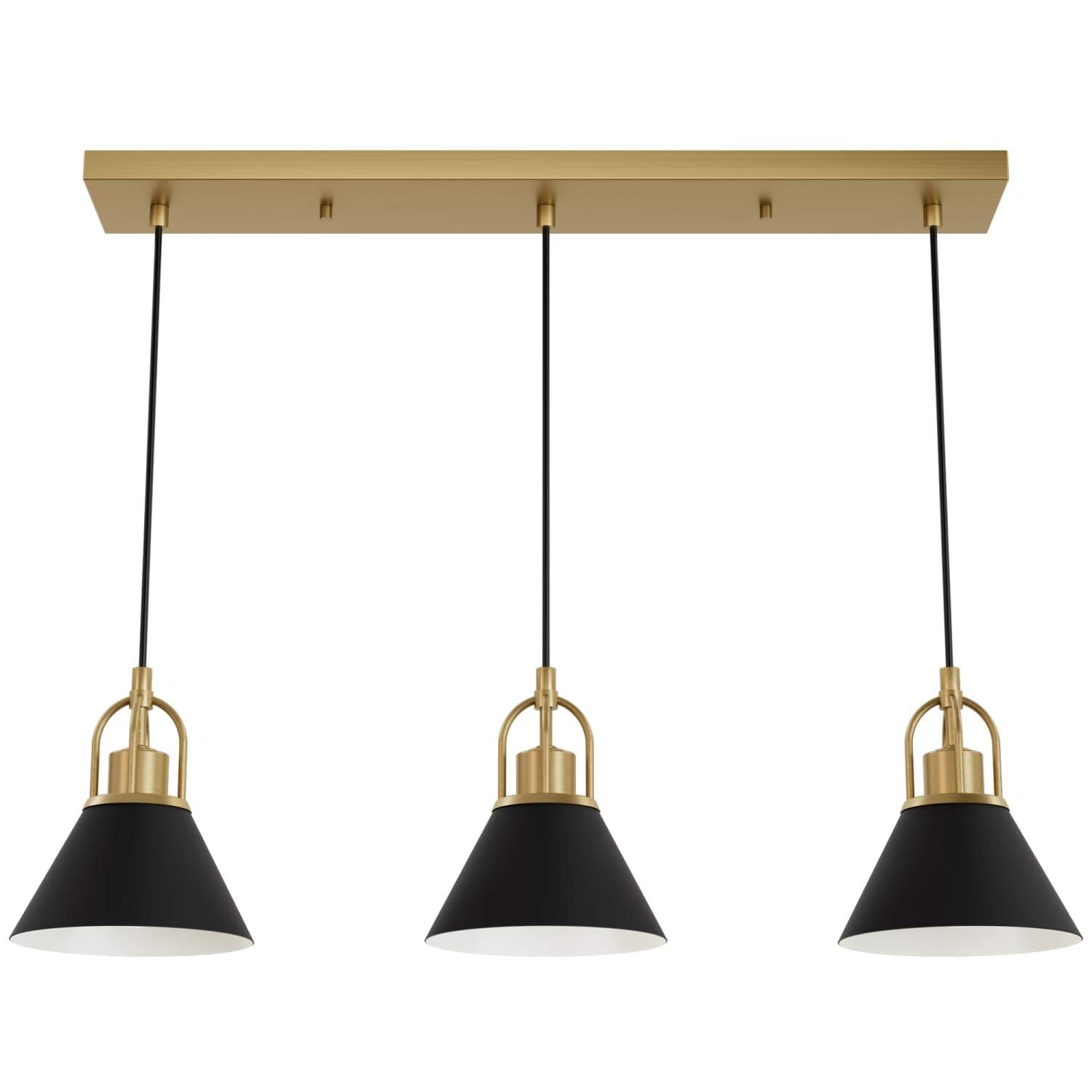 Stylish Carrington Isle 3-Light Linear Cluster Chandelier - Modern Pendant Lighting for Dining Room, Kitchen Island & Living Room Decor