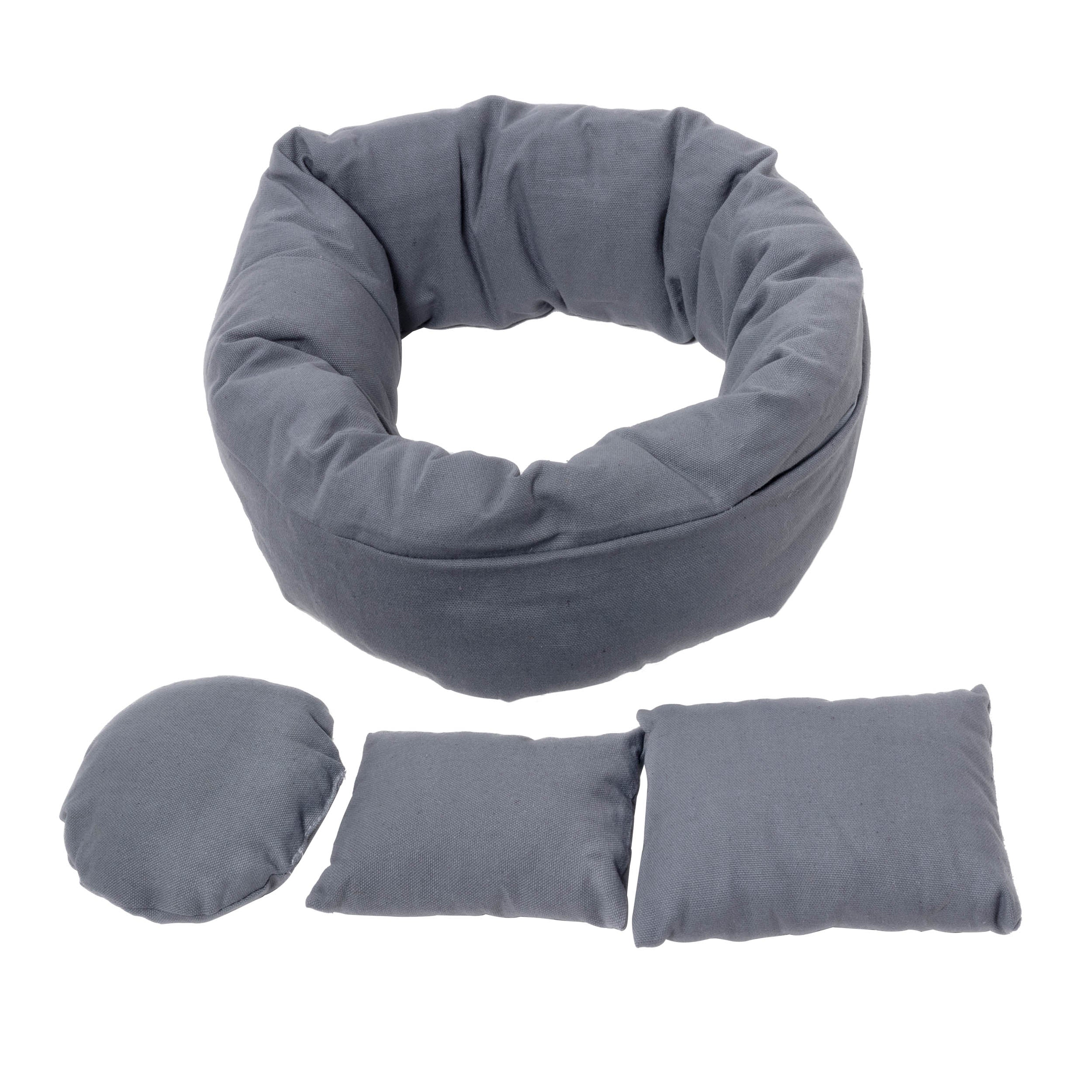 4-Piece Donut Baby Posing Pillow Set - Soft Newborn Photography Props for Infants (Grey) | Perfect for Newborn Photo Shoots, Baby Showers & Nursery Decor