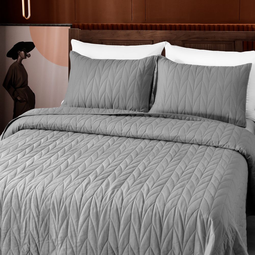 Premium Washed Cotton 3-Piece Quilt Set - Soft & Breathable Bedding for All Seasons | Perfect for Master Bedroom, Guest Room & Dorm Decor