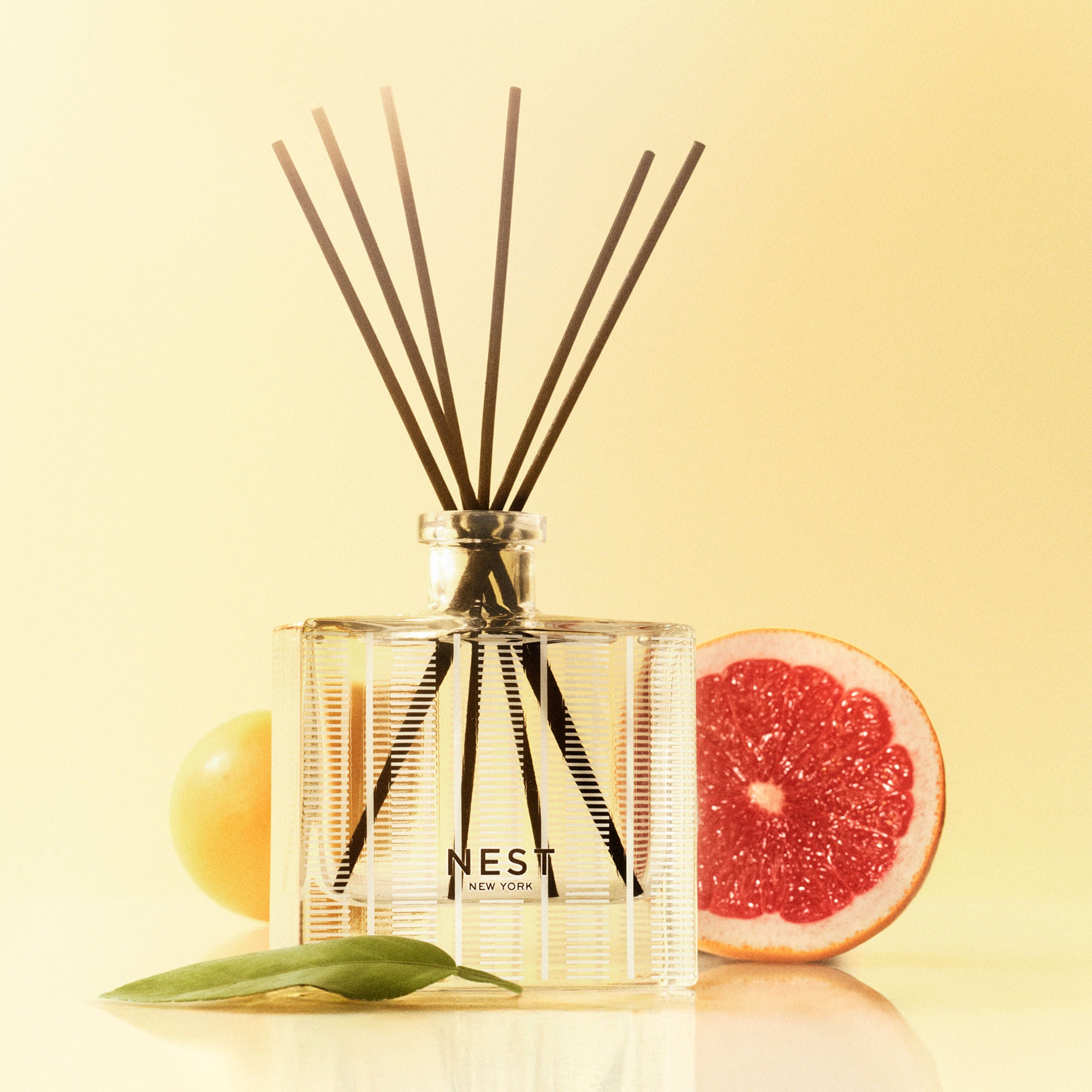 Refreshing Grapefruit Reed Diffuser for Home & Office | Natural Aromatherapy Essential Oil Air Freshener | Perfect for Living Room, Bedroom, Bathroom & Gifts