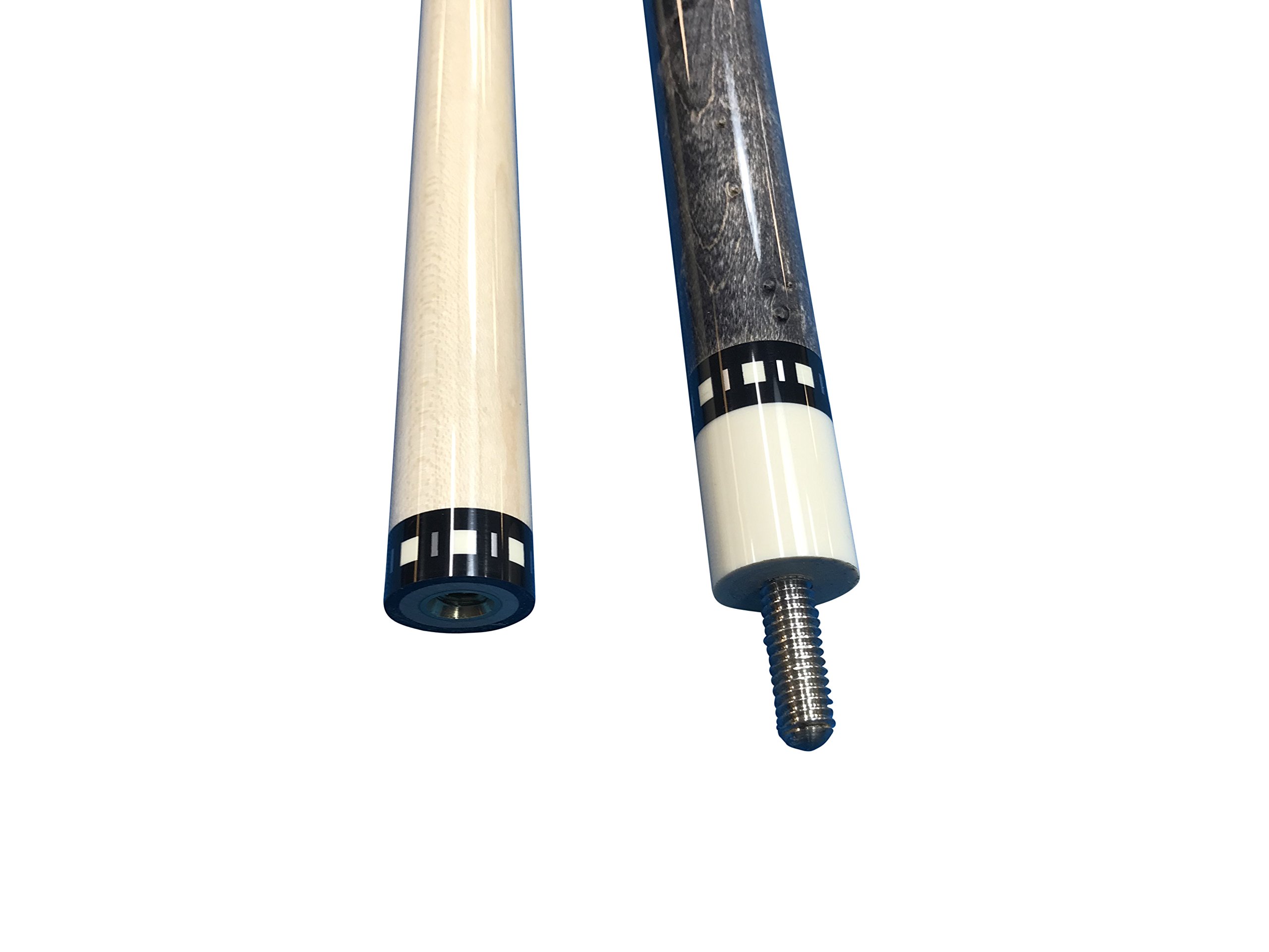Meucci SB1-S Handcrafted Smoke Grey Stain Pool Cue Stick with Hard Case - Perfect for Professional Tournaments and Home Game Rooms