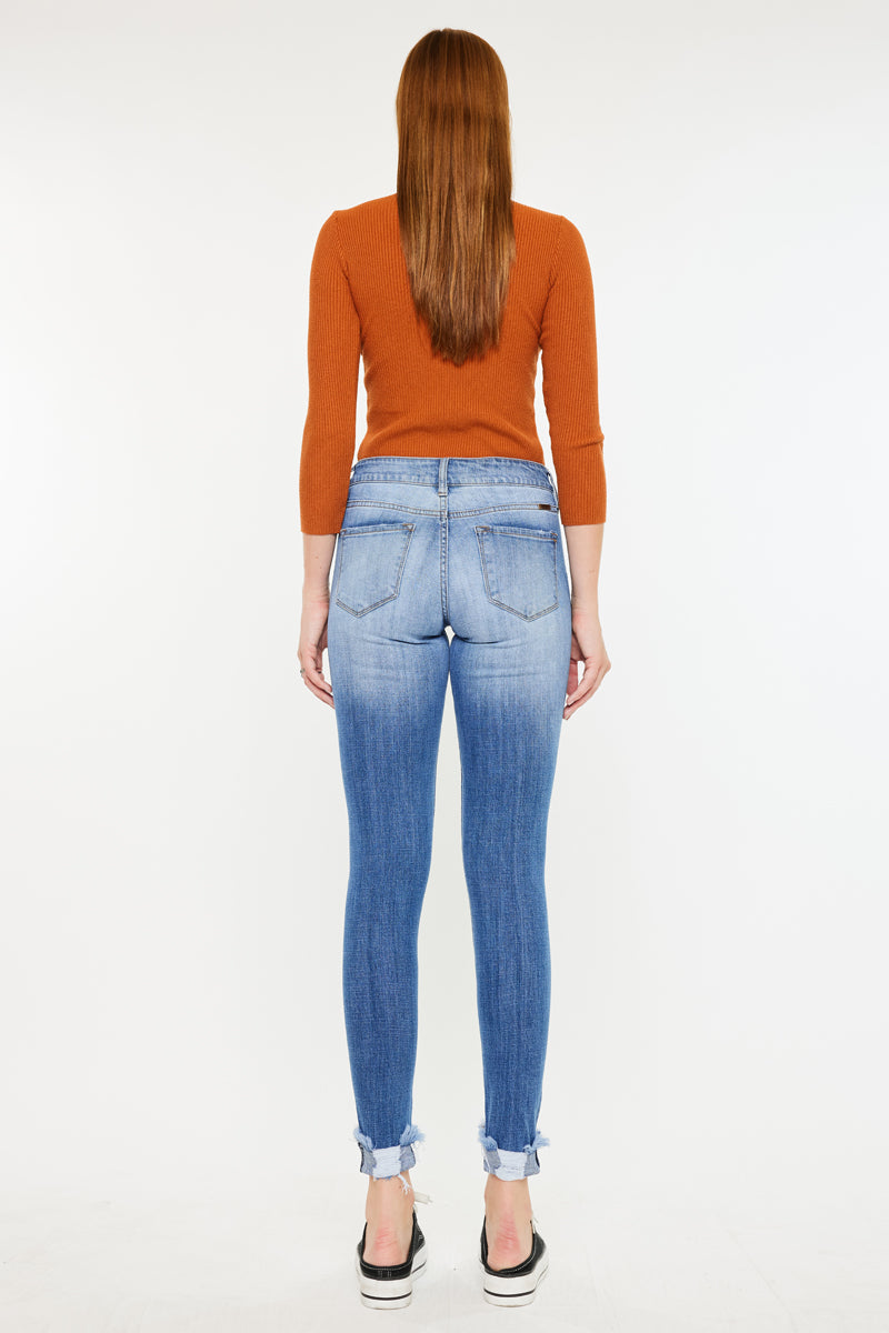 Florence Women's Mid Rise Super Skinny Jeans - Stretch Denim Pants for Casual Wear & Night Out | Slim Fit, Comfortable, Fashionable