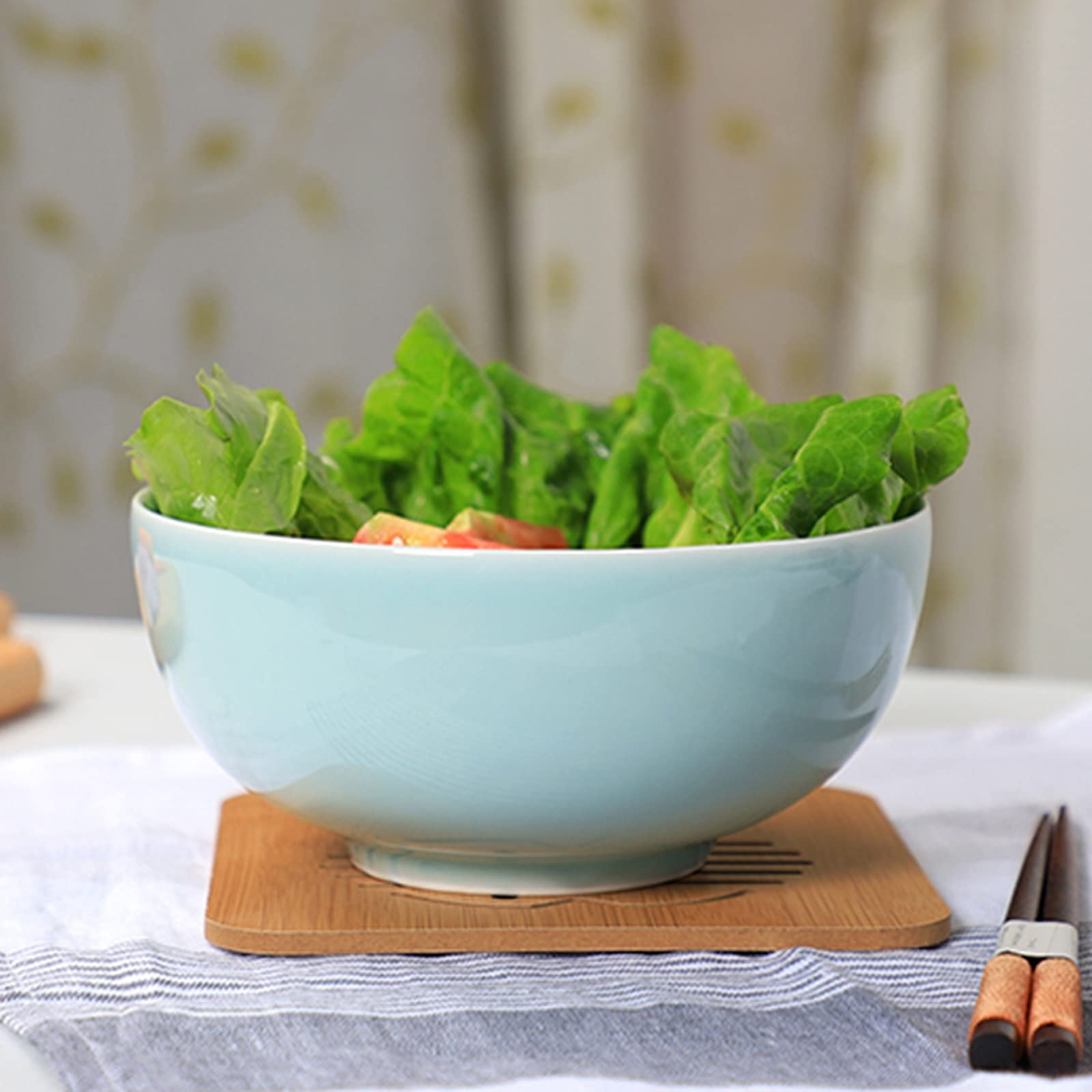Premium Ceramic Salad Bowls - Chip-Resistant Pasta, Berry & Soup Bowls | Microwave & Dishwasher Safe | Ideal for Cereal, Appetizers & Kitchen Use | Elegant Color Options (Set of 4) | Perfect for Family Dinners, Picnics & Meal Prep