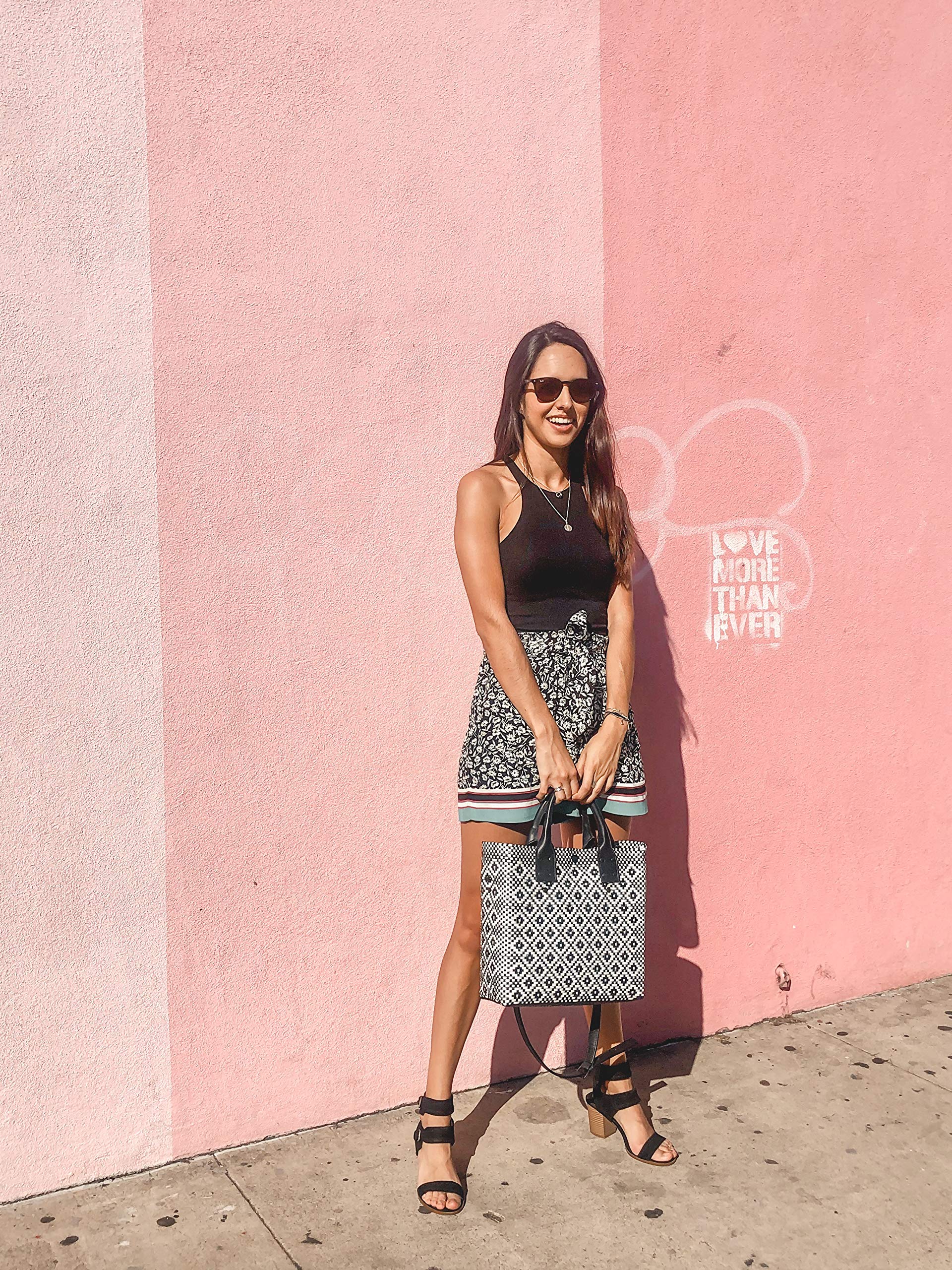Eco-Friendly Panda Large Woven Crossbody Bag - Black Leather Handles & Adjustable Strap, Handmade Recycled Plastic Purse | Mexican Oaxaca Style Tote for Women | Perfect for Summer, Work & Everyday Use | Casual Outings, Beach Trips & Office Commute