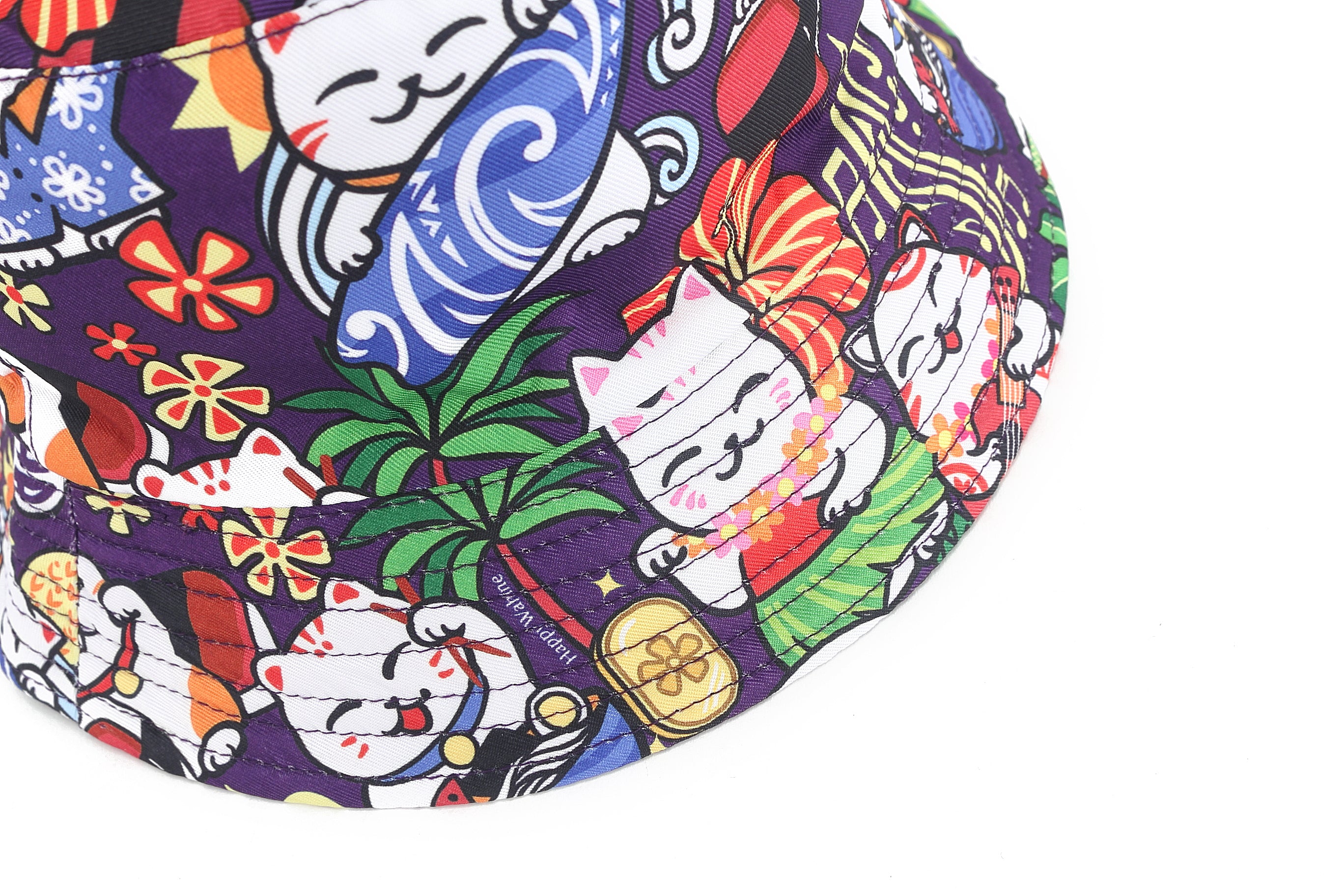 Kids Neko Purple Bucket Hat - Cute & Stylish Sun Protection for Boys & Girls - Perfect for Outdoor Play, Beach Trips & Summer Adventures