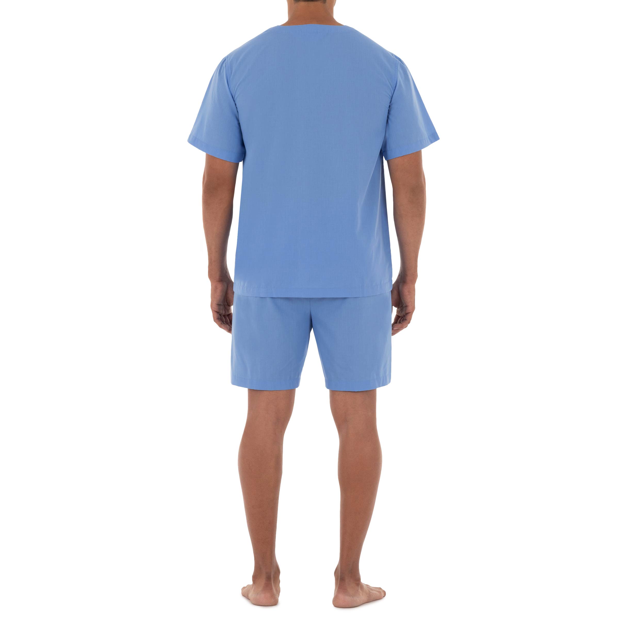 Fruit of the Loom Men's Cotton Broadcloth Short Sleeve Pajama Set - Soft Sleepwear for Comfortable Nights & Lounge Wear