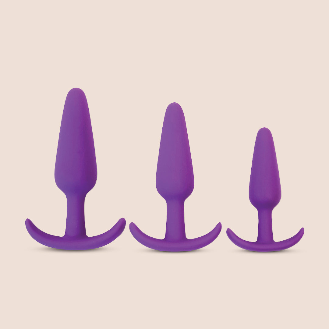 Premium 3-Piece Silicone Butt Plug Set - Soft, Comfortable & Body-Safe Anal Toys for Beginners & Advanced Users | Perfect for Couples Play, Solo Exploration & BDSM Adventures