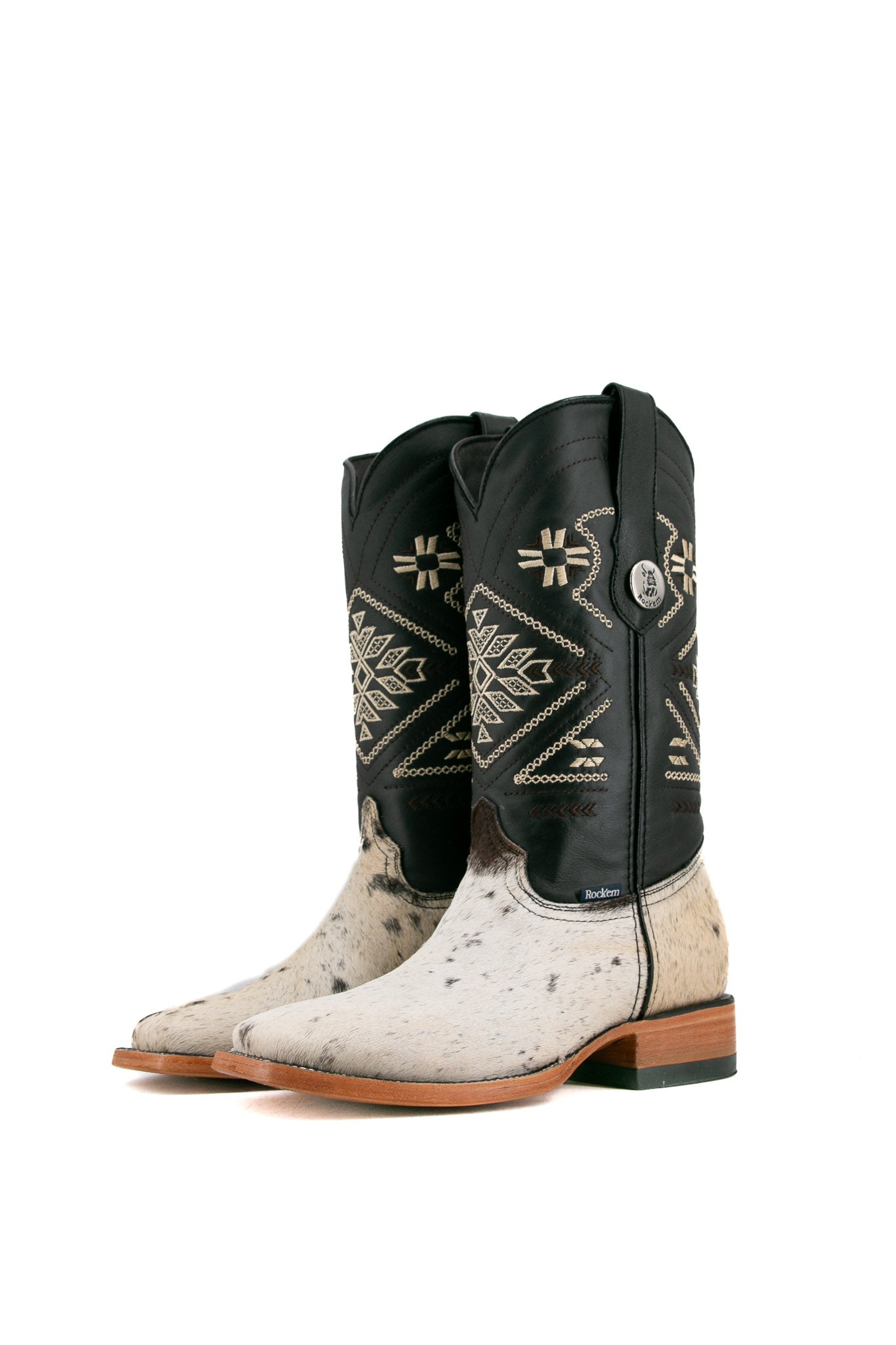 Authentic Women's Cowhide Cowgirl Boots - Size 8.5 Western Style Ankle Boots for Country Dancing & Rodeo Events - AF35 (Final Sale)