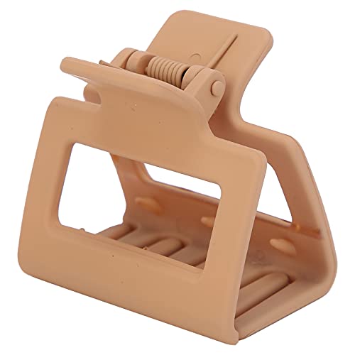 Durable Plastic & Resin Hair Jaw Clips 5x5x3.4cm - Matte Light Brown Hair Clips for All Hair Types - Perfect for Styling, Updos, and Everyday Use