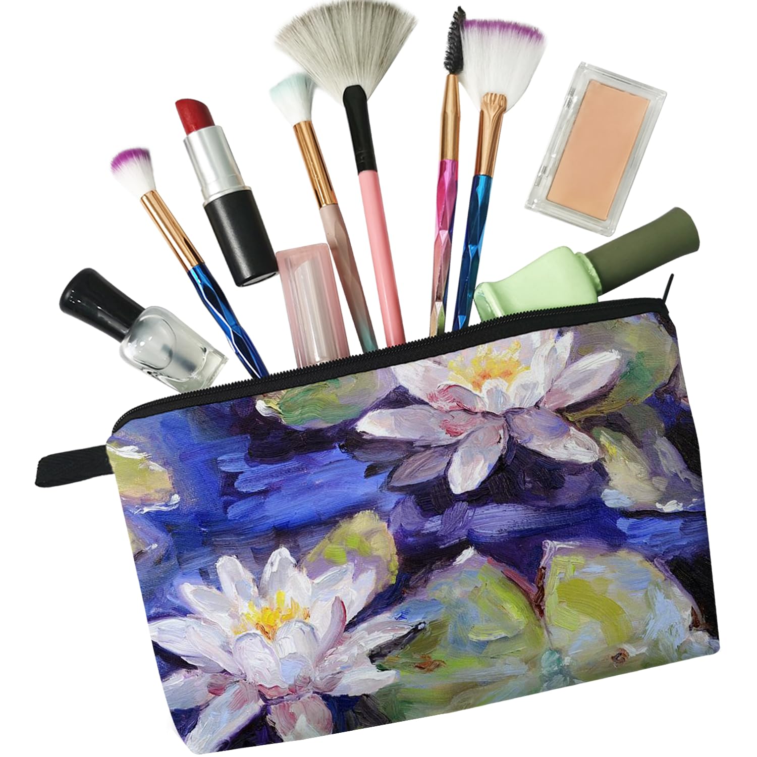 Vintage Floral Makeup Bag - Small Cosmetic Organizer for Travel & Gifts