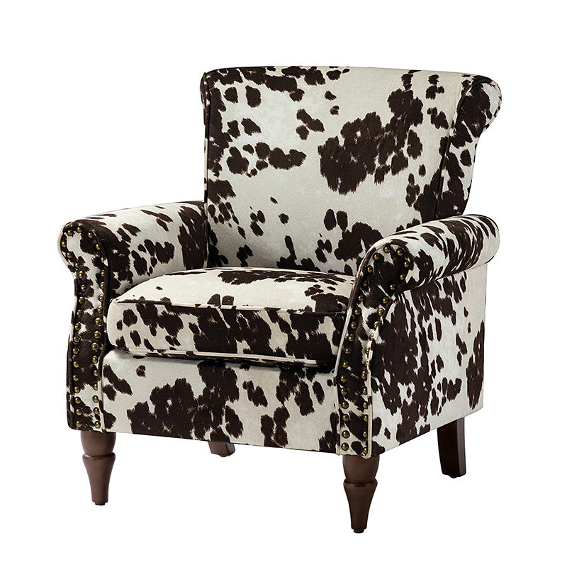 Artemisa Modern Floral Pattern Upholstered Armchair - Comfortable Living Room Accent Chair for Home Office & Lounge Decor