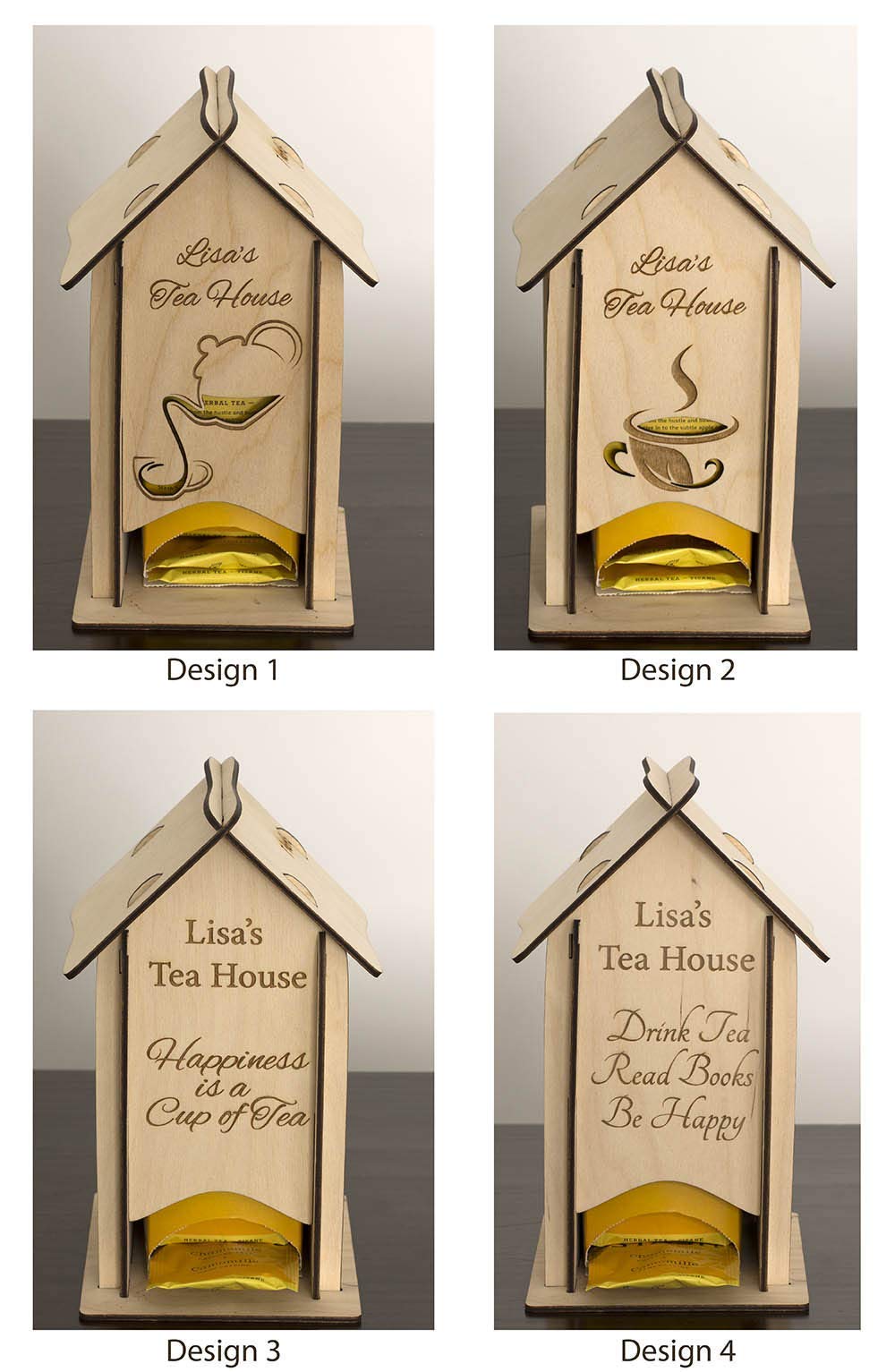 Personalized Tea Bag Holder & Dispenser for Tea Lovers - Elegant Tea Storage Organizer for Kitchen, Office, or Gift - Perfect for Loose Leaf Tea & Tea Bags