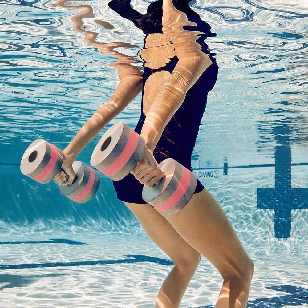 2PCS Water Aerobic Dumbbells - Foam Pool Resistance Exercise Equipment for Aqua Fitness, Swimming & Weight Loss | Perfect for Water Aerobics, Pool Workouts & Home Training